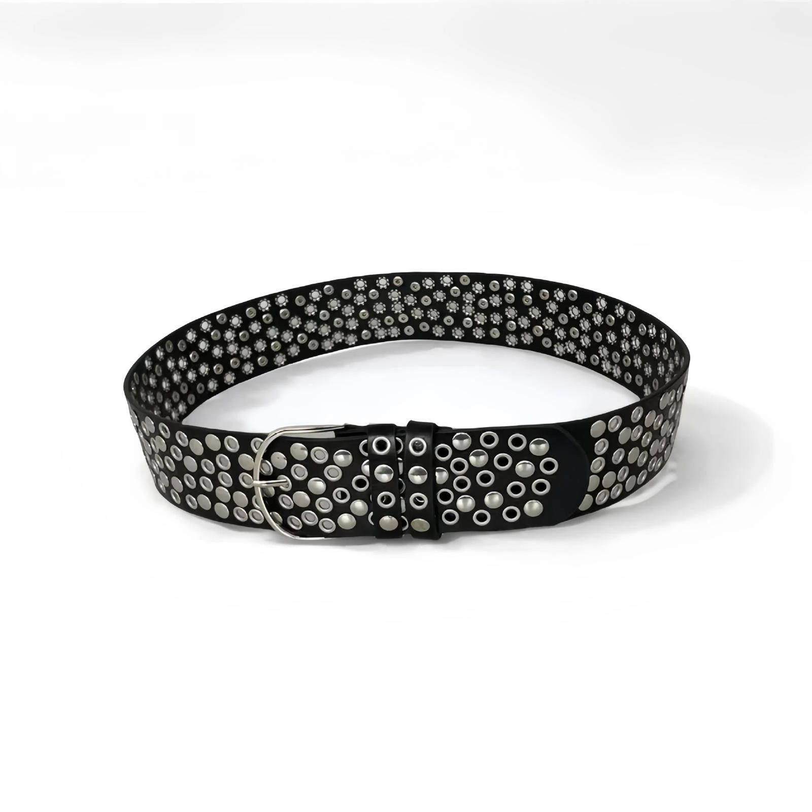 Japanese Brand Y2K Chunky Black Buckle Modern Belt Size ONE SIZE - 7 Thumbnail