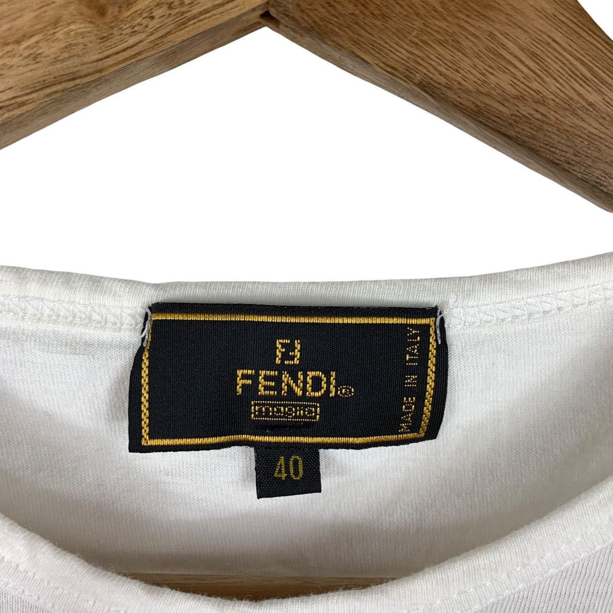 Fendi Vintage FENDI Roma Italy 1925 Logo Tee Shirt Size US M / EU 48-50 / 2 - 3 Thumbnail