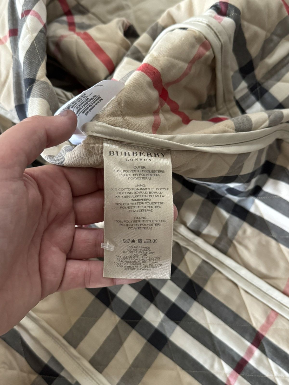Burberry × Burberry Prorsum Burberry Nova Check Diamond Quilted Beige Barn Button Jacket Size M / US 6-8 / IT 42-44 - 15 Thumbnail