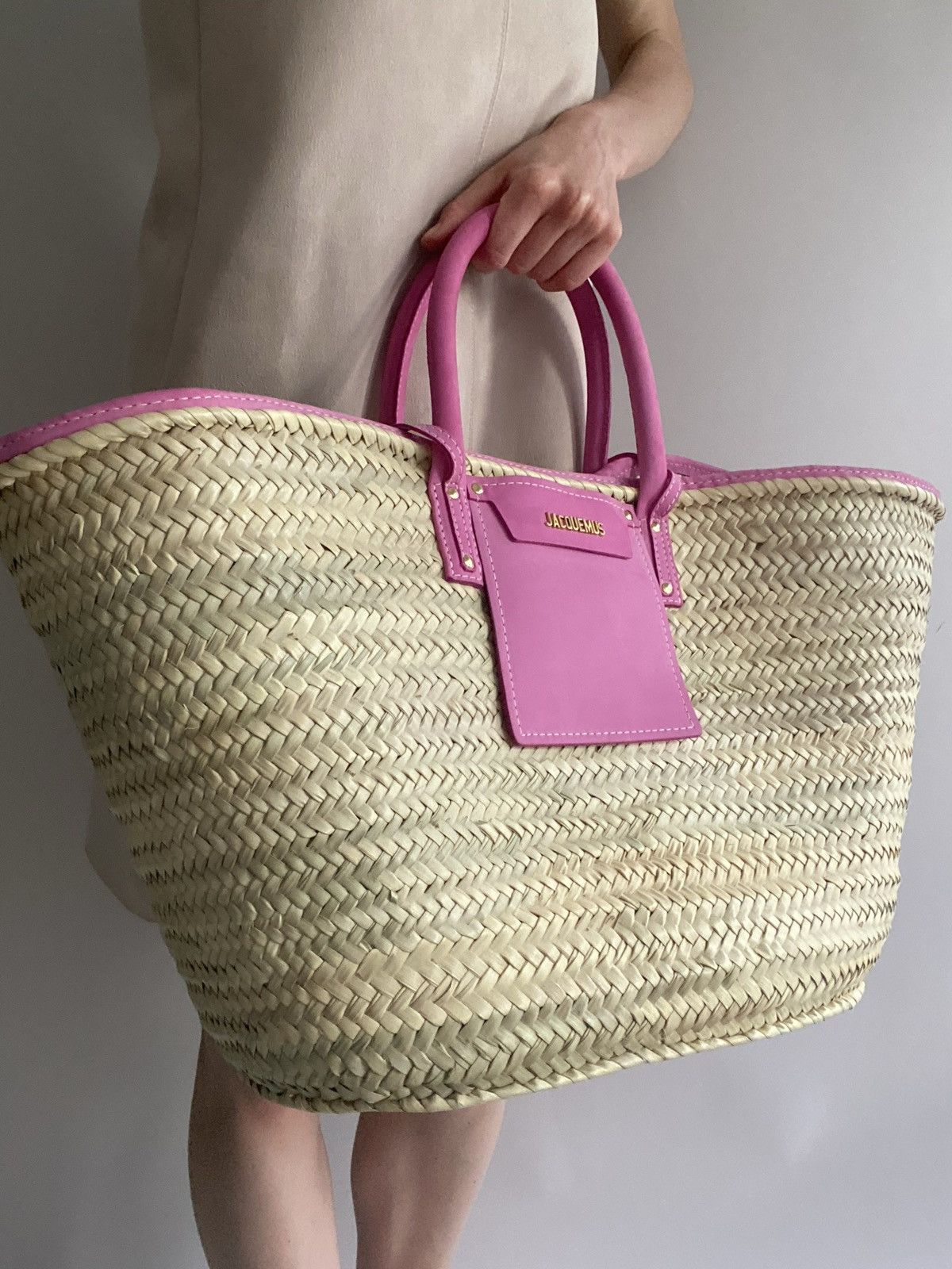 Jacquemus LARGE SIZE Le Panier Soli straw basket tote bag Size ONE SIZE - 11 Thumbnail