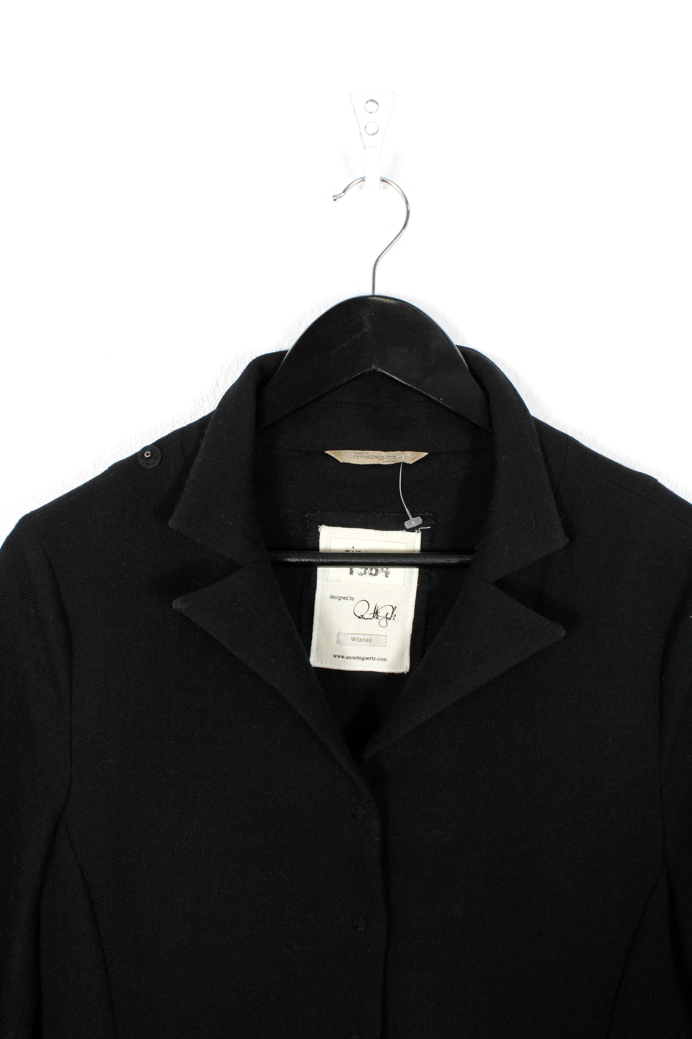 Annette Gortz × Vintage Annette Gortz Jacket Long Blazer Avant Garde Black Size S / US 4 / IT 40 - 2 Thumbnail