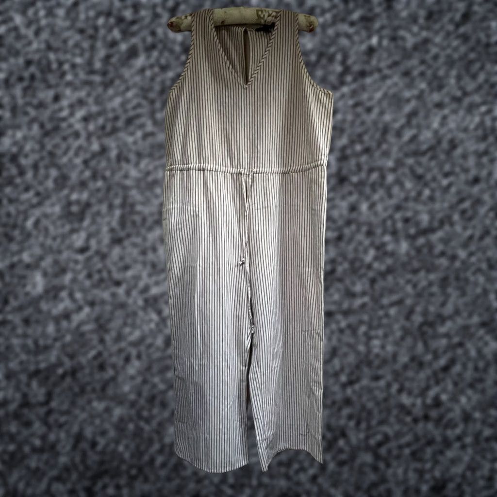 Drew Drew Womens Striped V-Neck Sleeveless Wide-Leg Jumpsuit Large Size 36" / US 14 / IT 50 - 1 Thumbnail