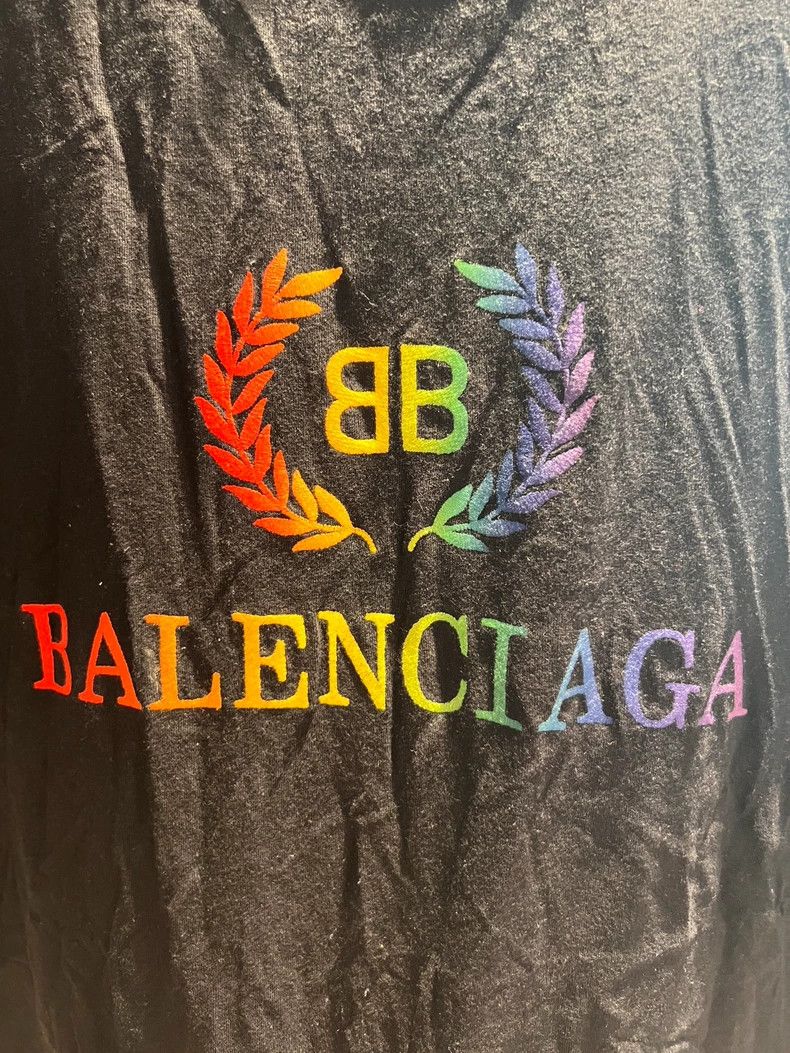 Balenciaga Balenciaga BB Rainbow Wheat Pattern Short Sleeve Size US S / EU 44-46 / 1 - 3 Thumbnail