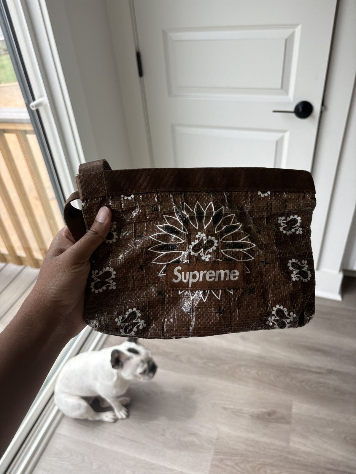 Supreme Supreme Bandana Tarp Side Bag Brown Size ONE SIZE - 1 Thumbnail