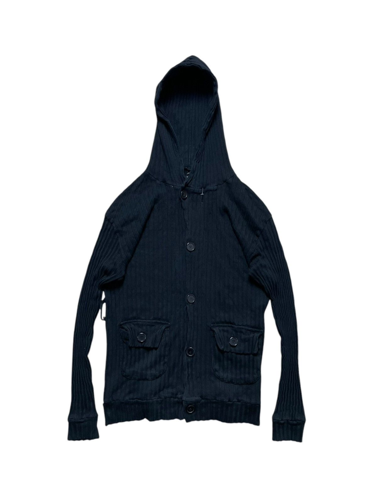 Japanese Brand 2000s Japanese Brand - Vkei Style Knitted Button Hoodie Size US M / EU 48-50 / 2 - 1 Thumbnail