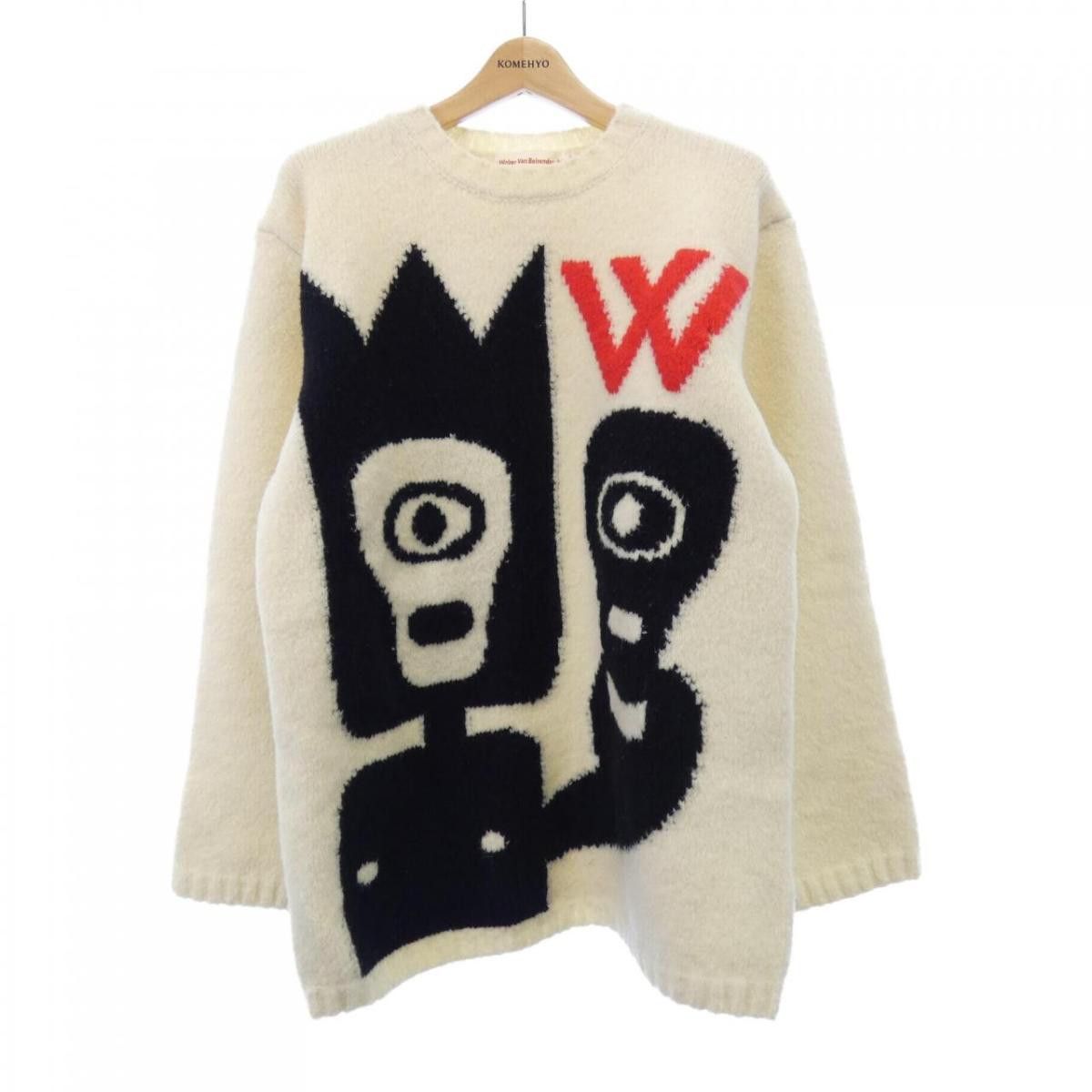 Walter Van Beirendonck Walter Van Beirendonck Printed Knit Pullover Sweater White M Size US M / EU 48-50 / 2 - 1 Thumbnail
