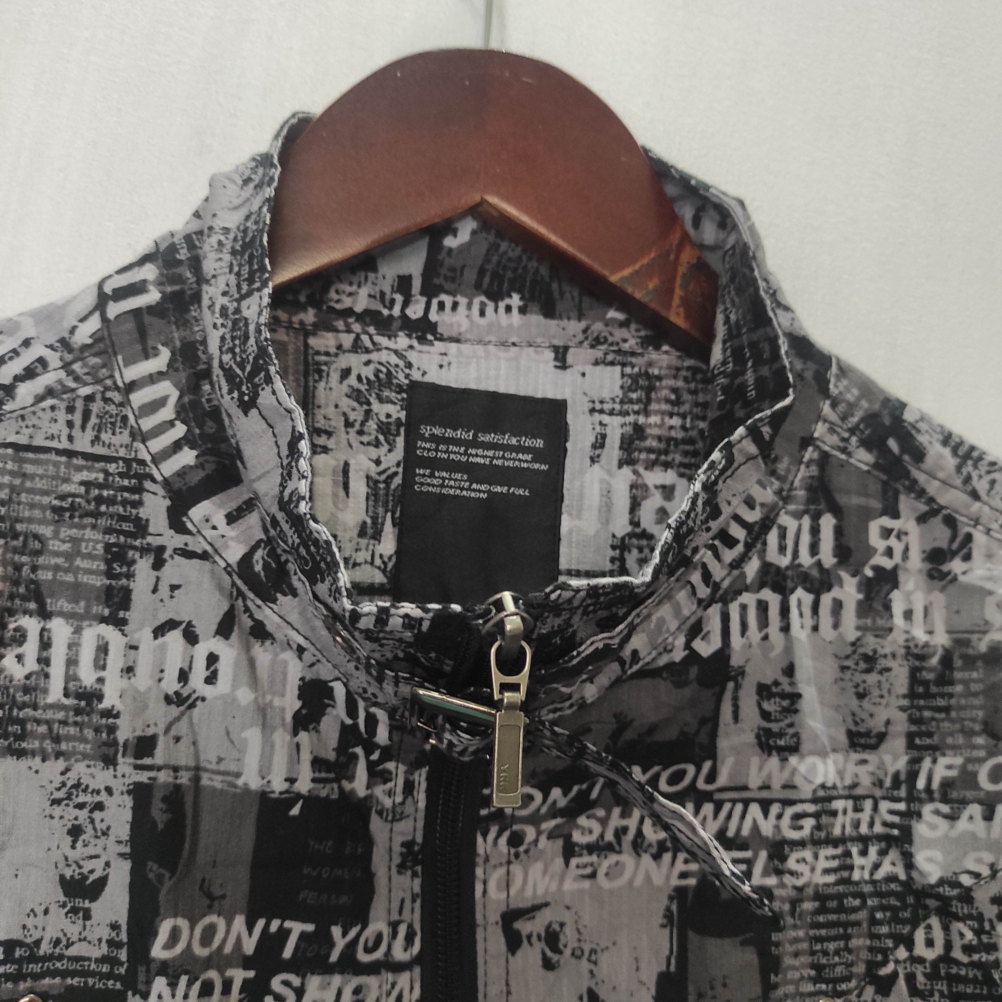Affliction SPLENDID SATISFACTION Poem Punk Full Print Zipper Shirt Size US M / EU 48-50 / 2 - 7 Thumbnail