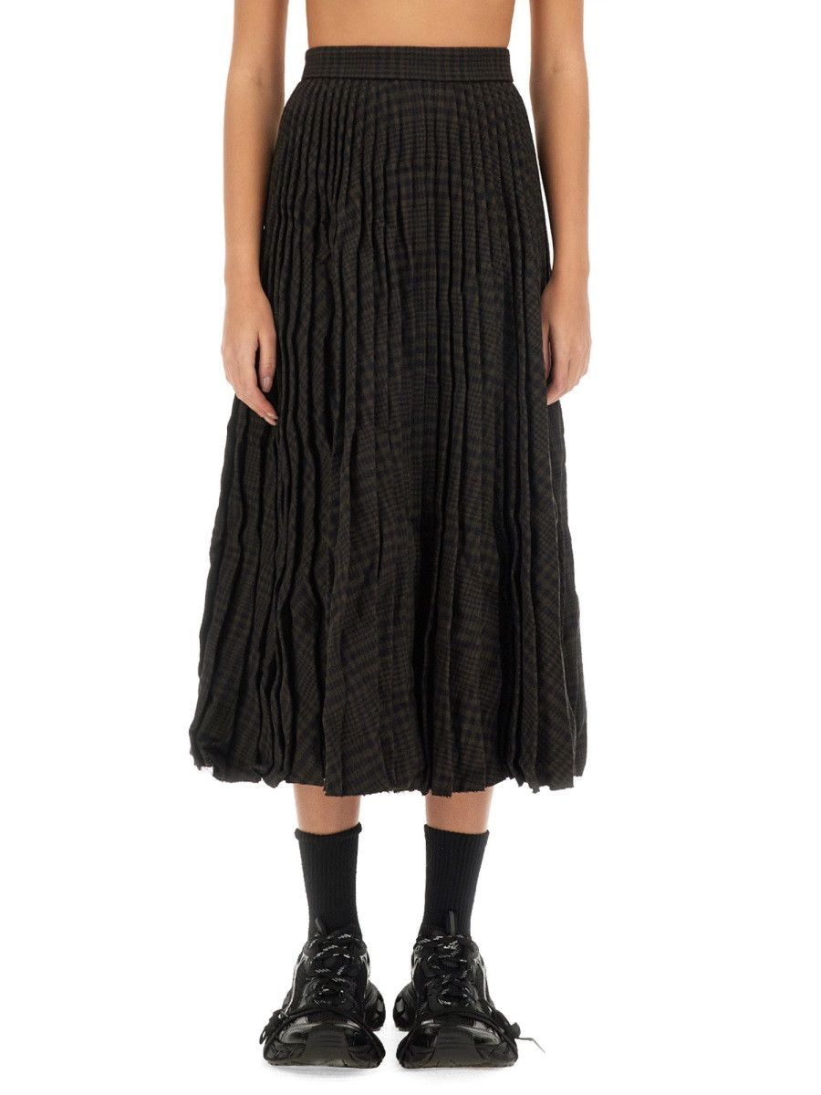 Balenciaga BALENCIAGA PLEATED SKIRT. - BROWN (IT 40) Size 40" / US 18 - 1 Thumbnail