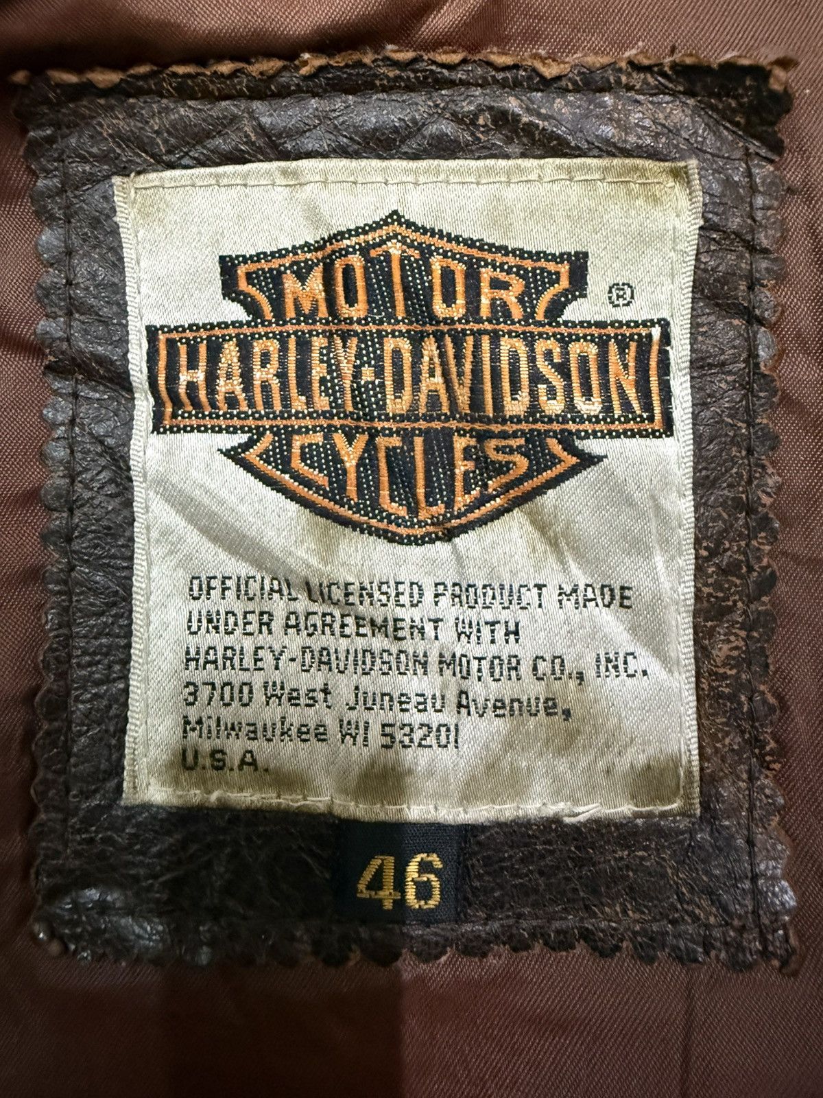 Harley Davidson Vintage Harley Davidson Brown Leather Bomber Jacket Size US XXL / EU 58 / 5 - 11 Thumbnail