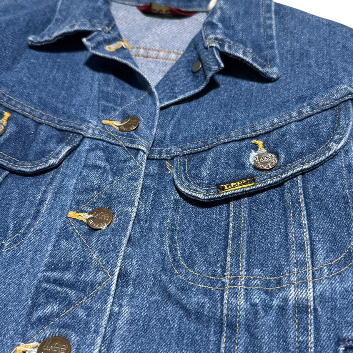 Lee 80s Ms. Lee Union Made Denim Jean Jacket Women's 11/12 Size S / US 4 / IT 40 - 3 Thumbnail