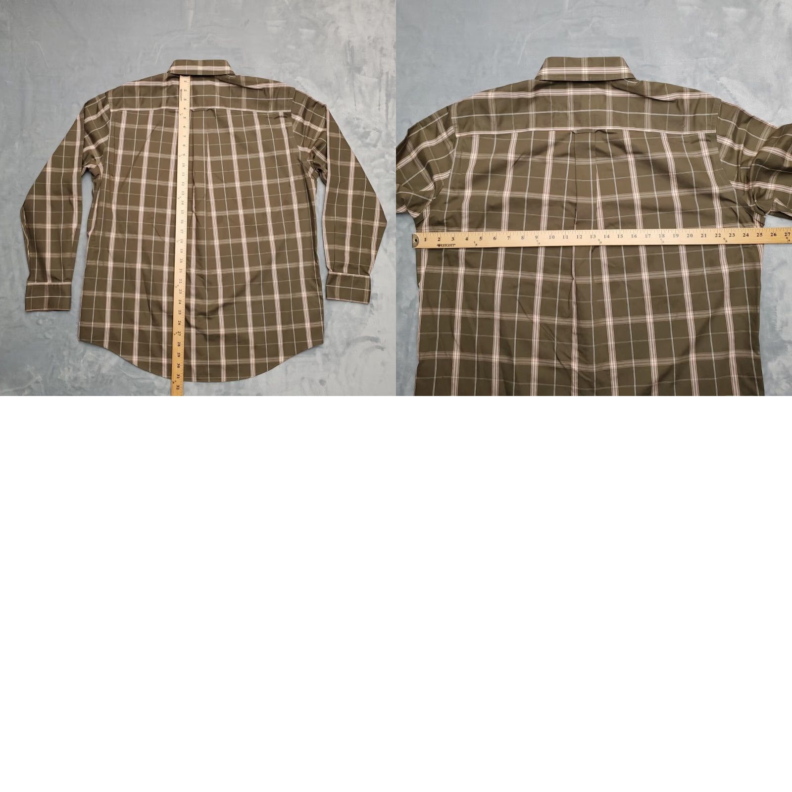 Vintage Cabela's Shirt Men XL Green Plaid 100% Cotton Long Sleeve Outdoor Casual, Button-Up, Button-Down Collar, Pockets, Woven Shine Size US XL / EU 56 / 4 - 8 Thumbnail