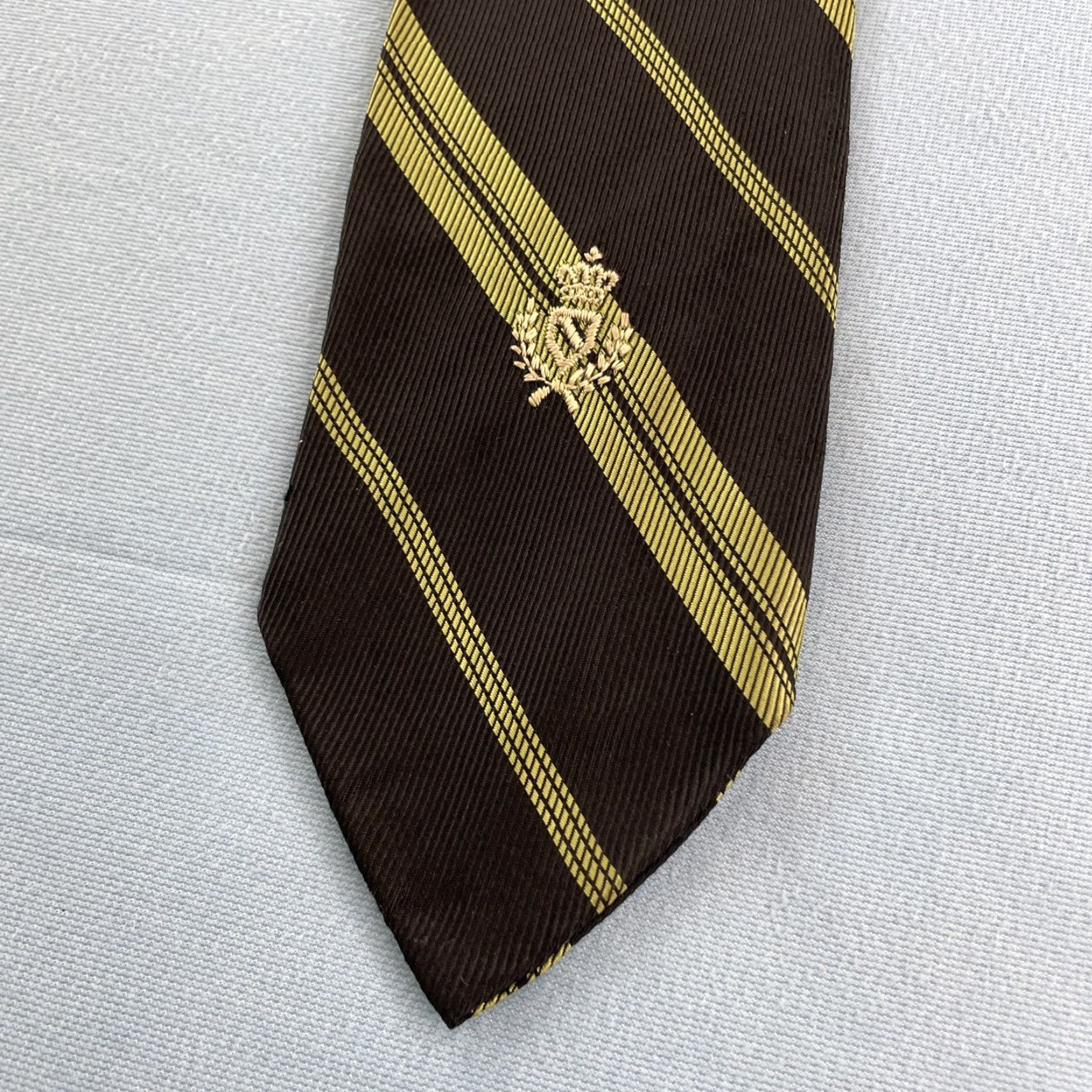 Vintage VINTAGE Repp Necktie Striped Tie Green Black Crest Weave Regimental 3x60 Wear Tie Size ONE SIZE - 6 Thumbnail