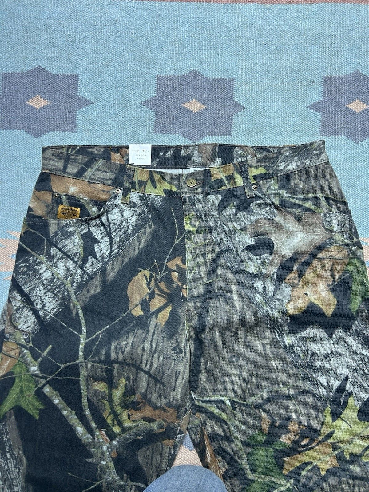 Vintage NEW Vtg diamond cut jean mossy oak camo camouflage NWT 38x31 Size US 38 / EU 54 - 8 Thumbnail