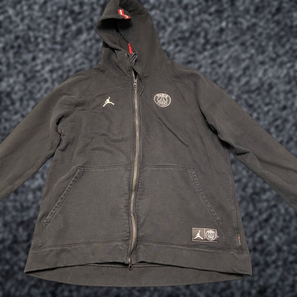 Jordan Brand VINTAGE Jordan Hoodie Mens 3XLT Black Paris Saint Germain F.C. Fleece Size US XXL / EU 58 / 5 - 1 Thumbnail