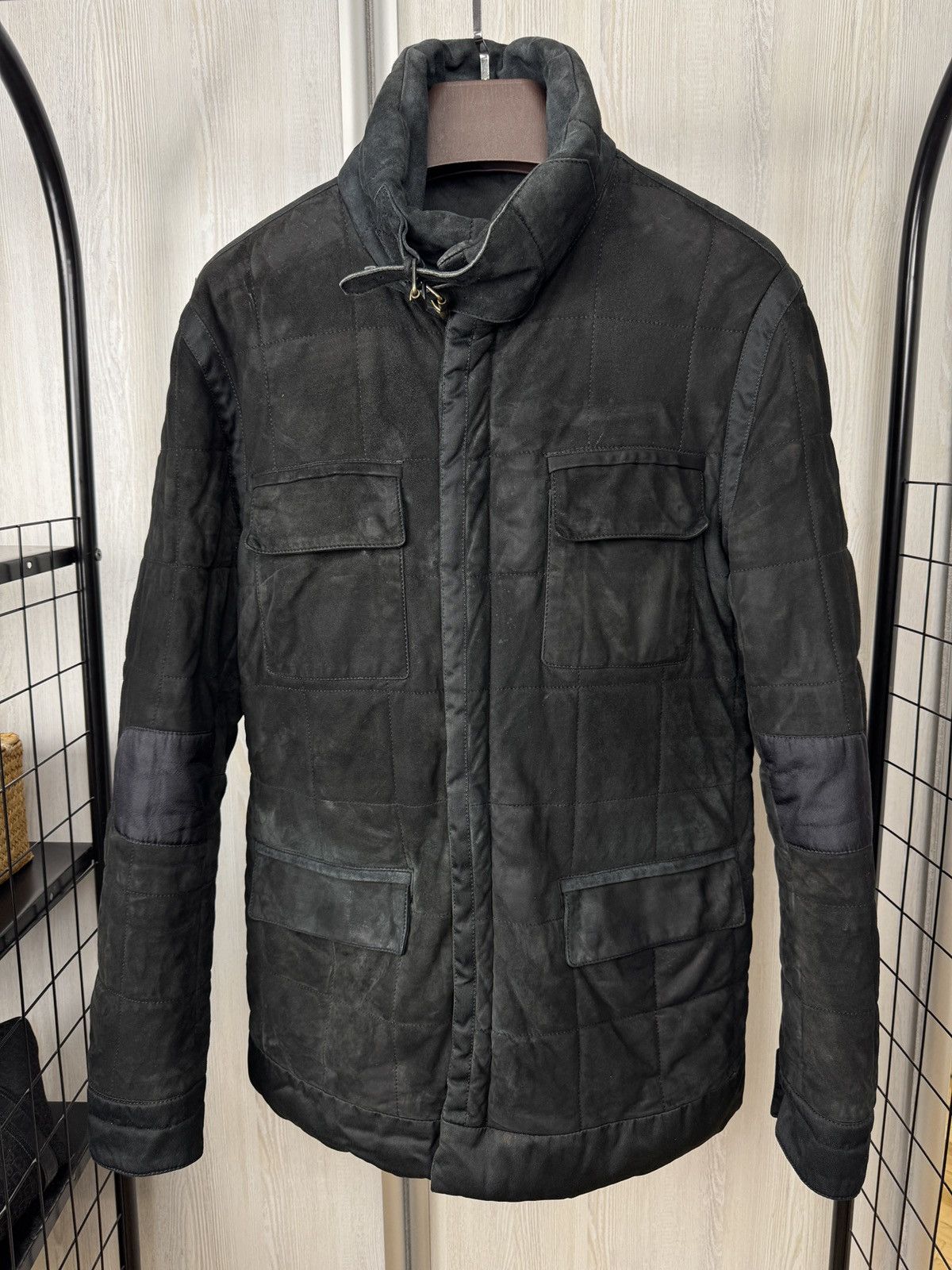 Yves Saint Laurent Yves Saint Laurent Rive Gauche leather suede biker jacket Size US L / EU 52-54 / 3 - 2 Thumbnail