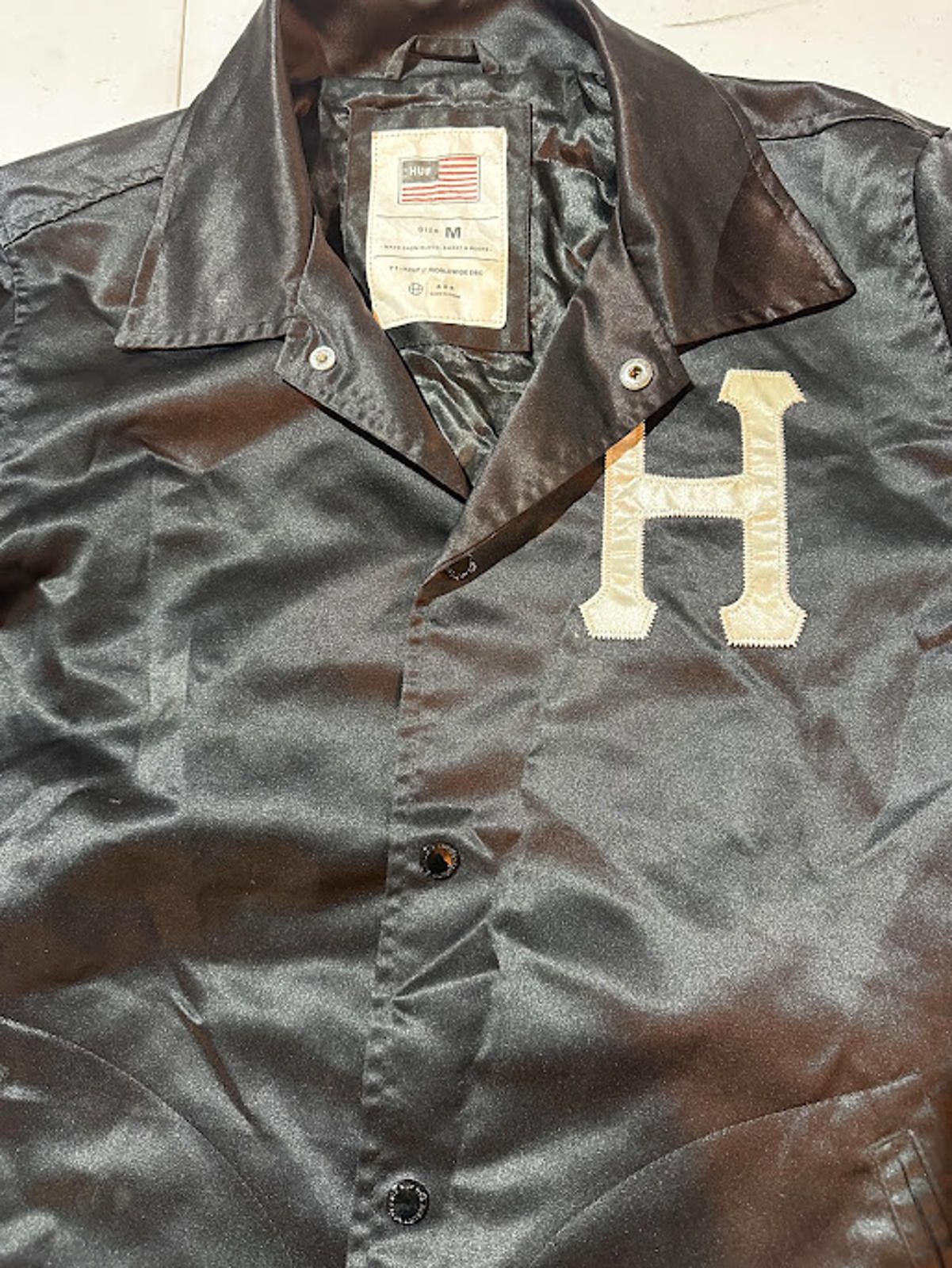 Huf HUF Satin Varsity Coach Jacket Chenille Lettering Medium Size US M / EU 48-50 / 2 - 3 Thumbnail