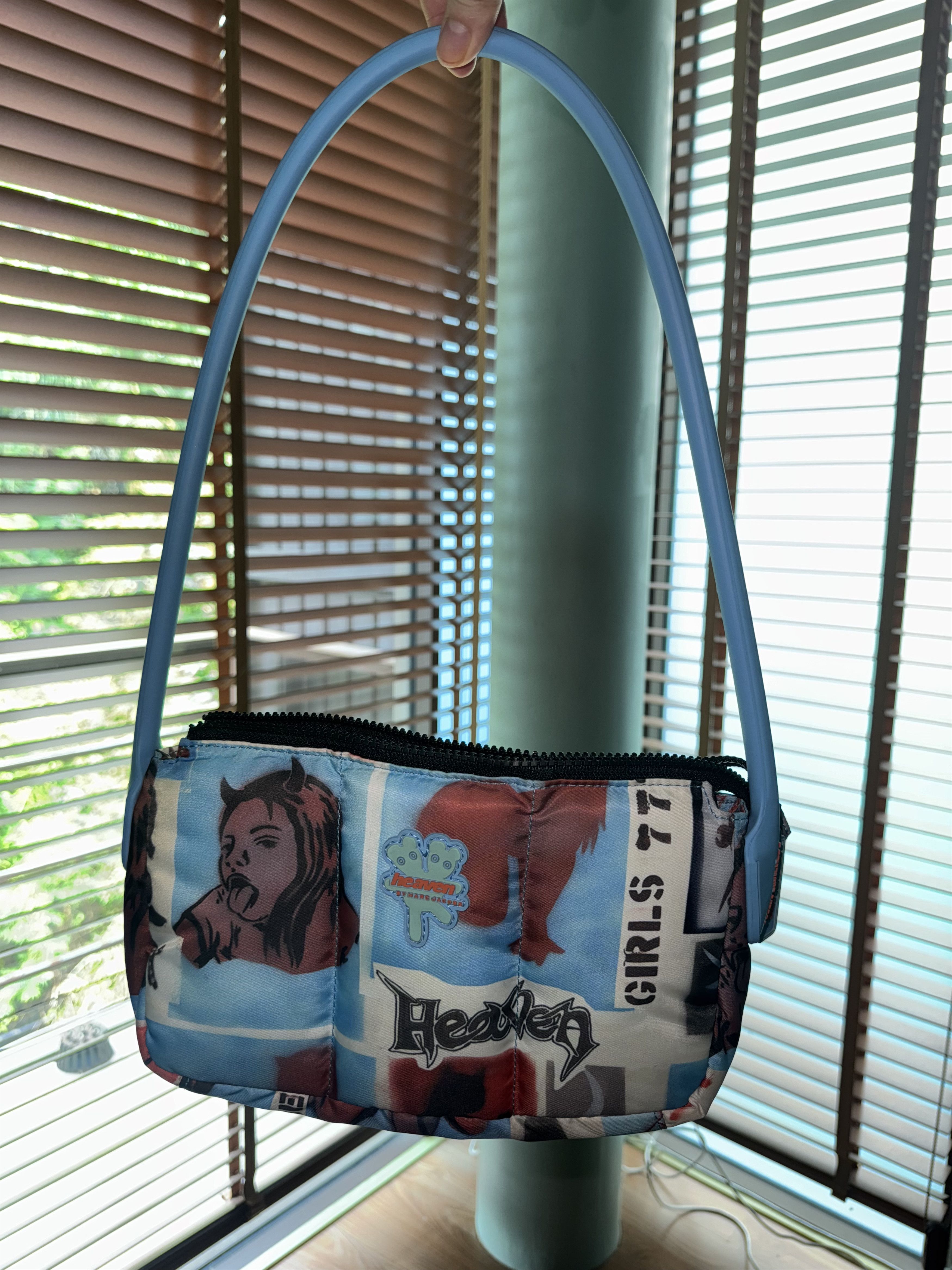 Heaven by Marc Jacobs Heaven By Marc Jacobs Blue Girl Face Print Puffer Bag Size ONE SIZE - 2 Thumbnail