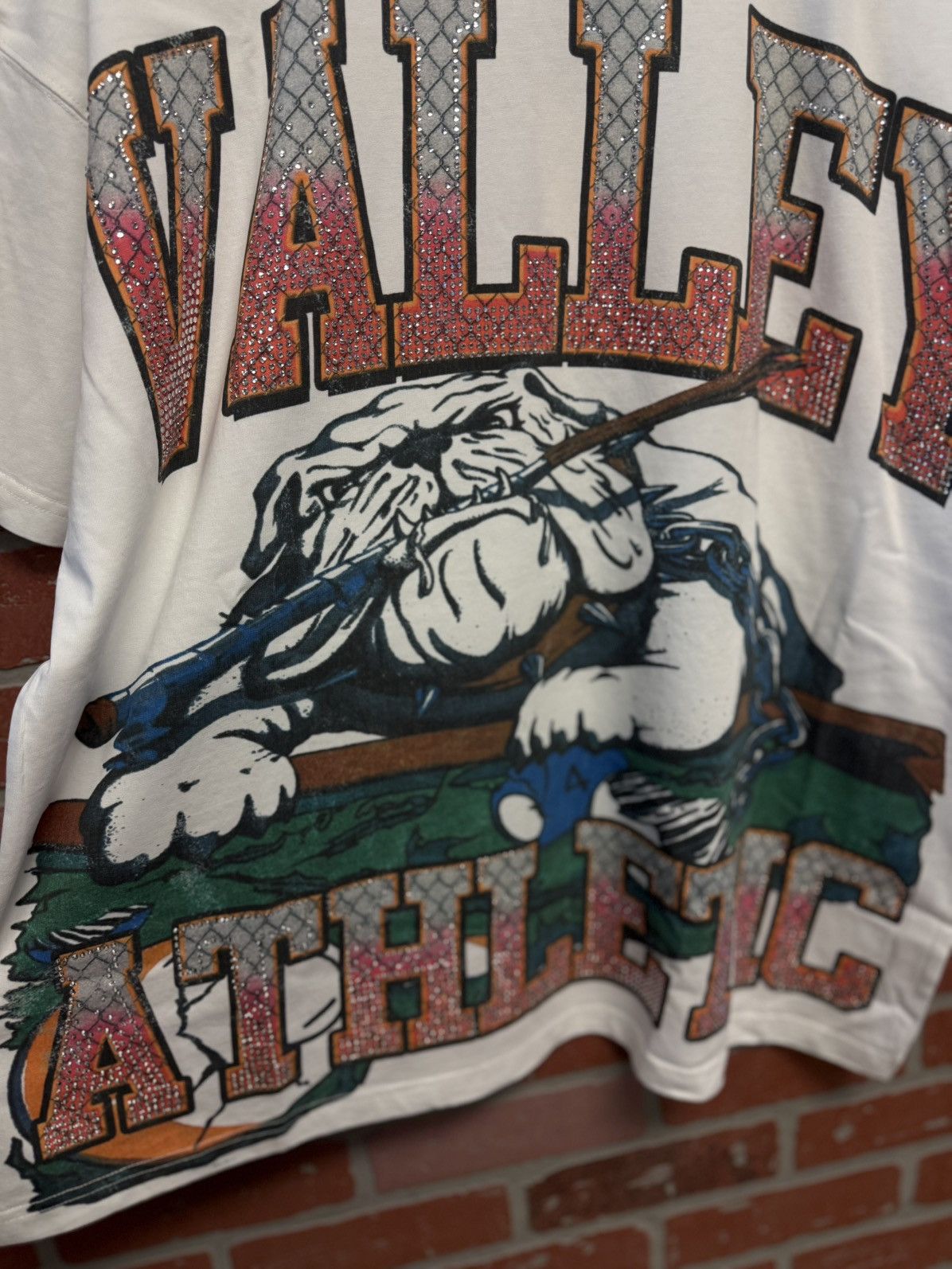 Vale Valley Vale Tee White Crystal Stones Size XL (NEW) Size US XL / EU 56 / 4 - 6 Thumbnail