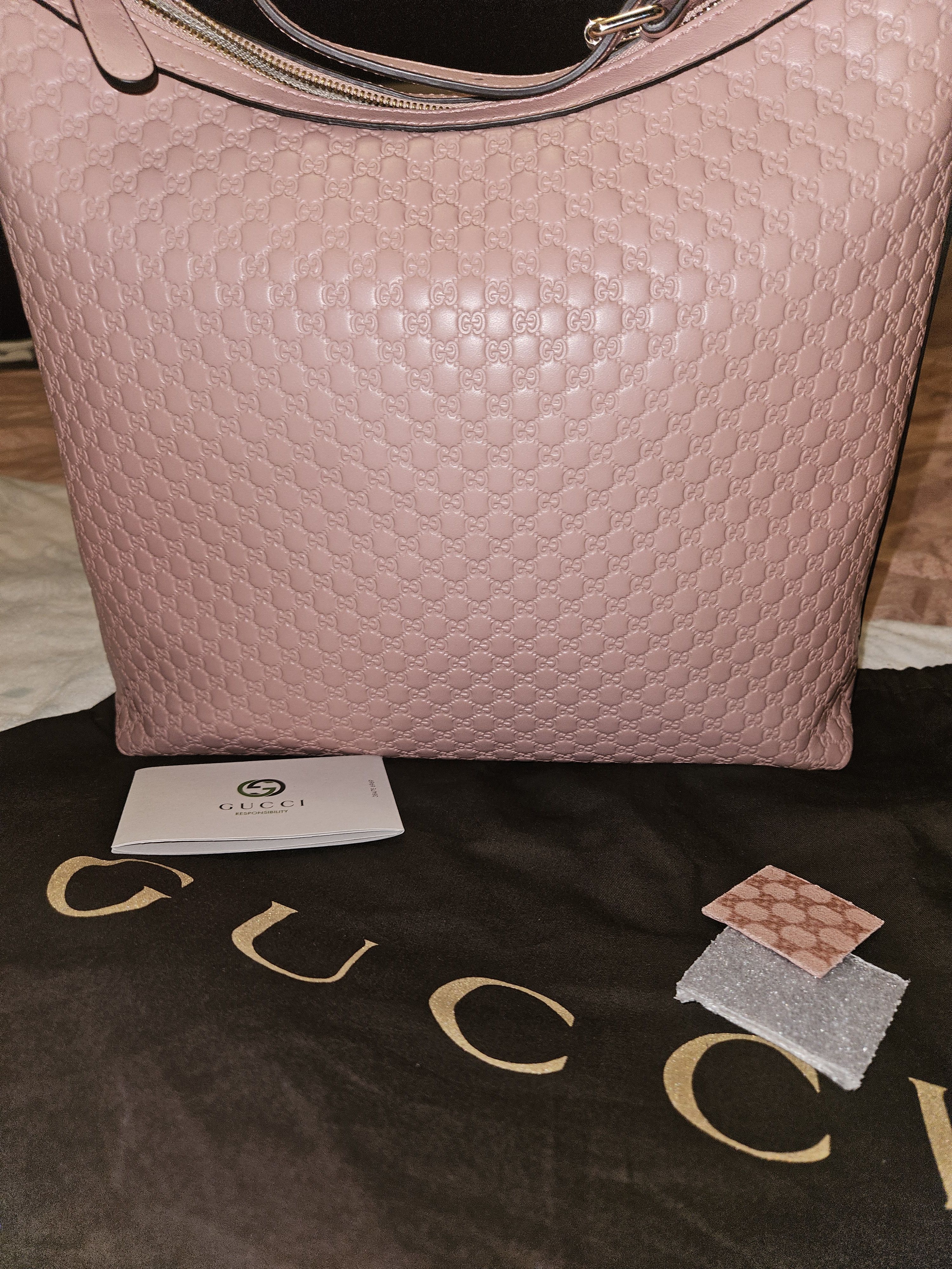 Gucci Pink Guccissima Size ONE SIZE - 2 Thumbnail