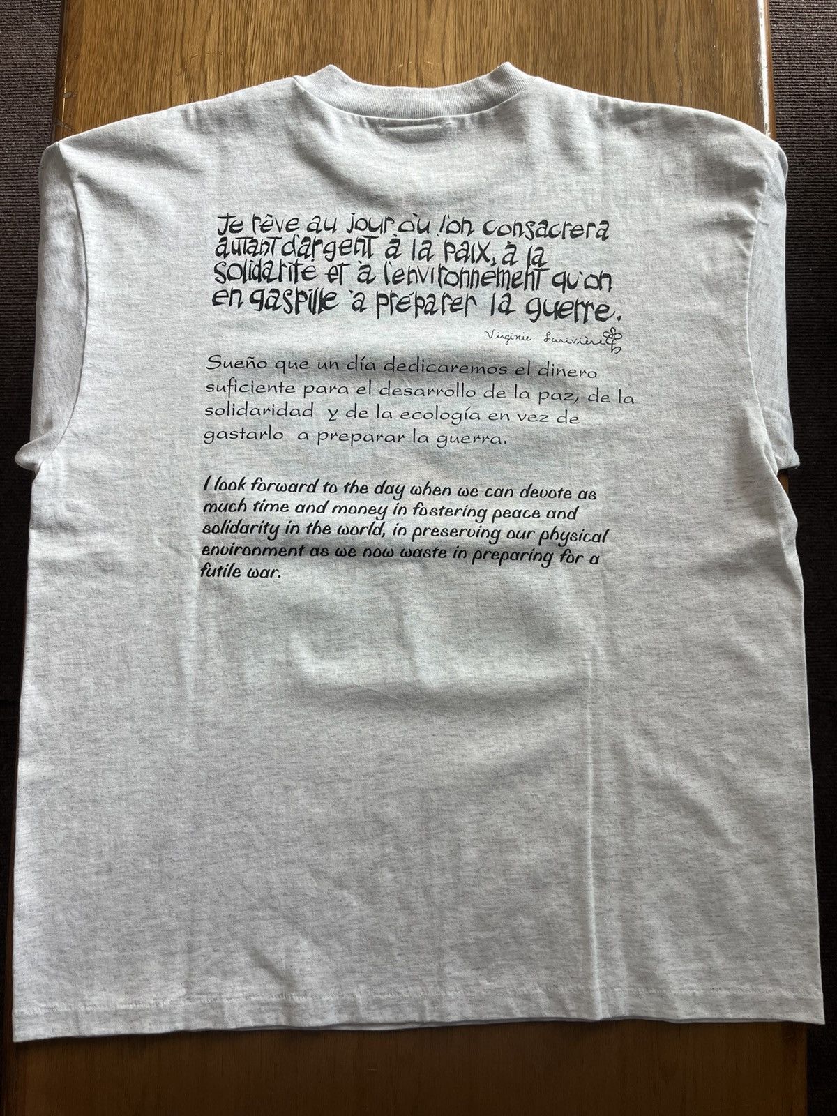 Arts & Science Vintage PAIX-ENVIRONNEMENT Peace 90’s N.JOBIN Tshirt Size US XL / EU 56 / 4 - 10 Thumbnail