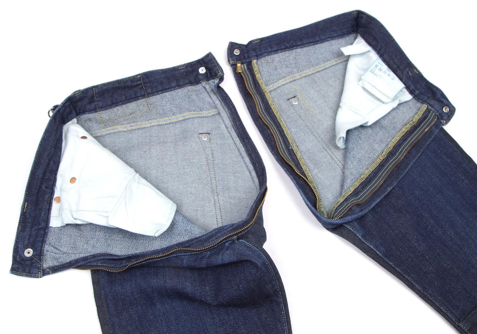 Ganryu Zippered Design Denim Pants in Indigo L Size US 38 / EU 54 - 6 Thumbnail