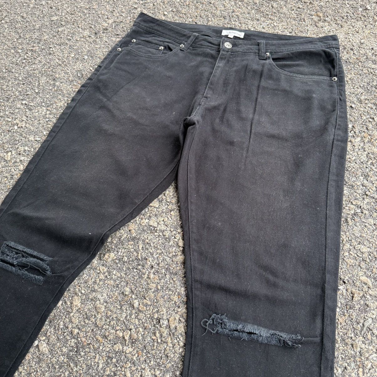 Japanese Brand VINTAGE NYLAUS BLACK DENIM RIPPEP JEAN PANTS Size US 36 / EU 52 - 5 Thumbnail