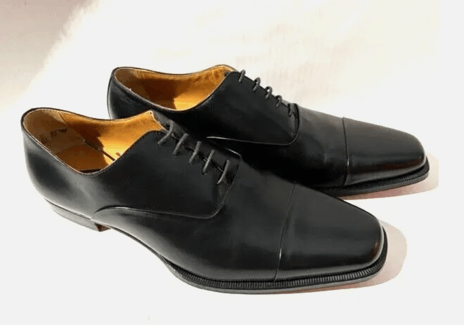 Hermes HERMES Mens Hector Patinated Leather Cap Toe Dress 