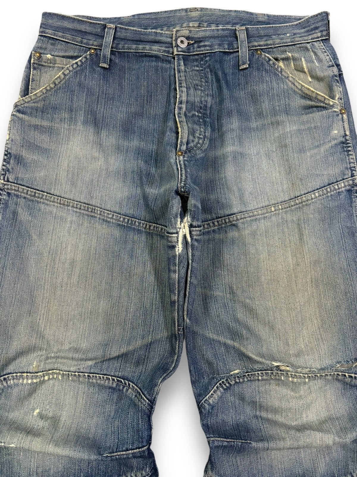 G-Star Vintage G-Star Raw Double Knee Style Mud Wash Baggy Jeans Size US 34 / EU 50 - 3 Thumbnail