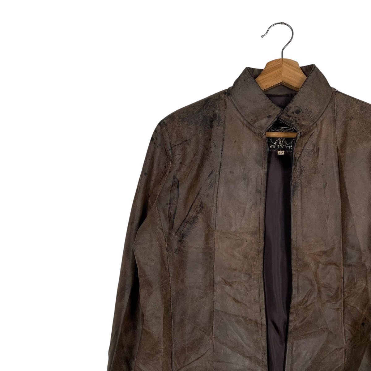 Other Leonardo Da Vinci Crop Leather Jacket Made In Italy Size M / US 6-8 / IT 42-44 - 6 Thumbnail