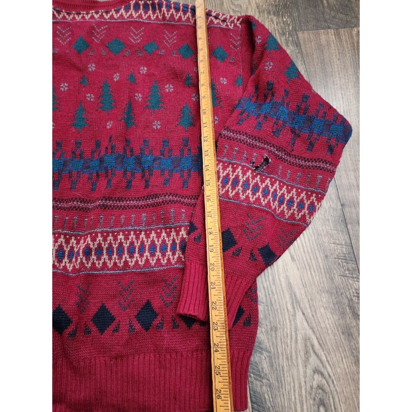 Pendleton VINTAGE Pendleton Deer Embroidered Wool Sweater Mens XL Red USA Made Size US XL / EU 56 / 4 - 2 Thumbnail
