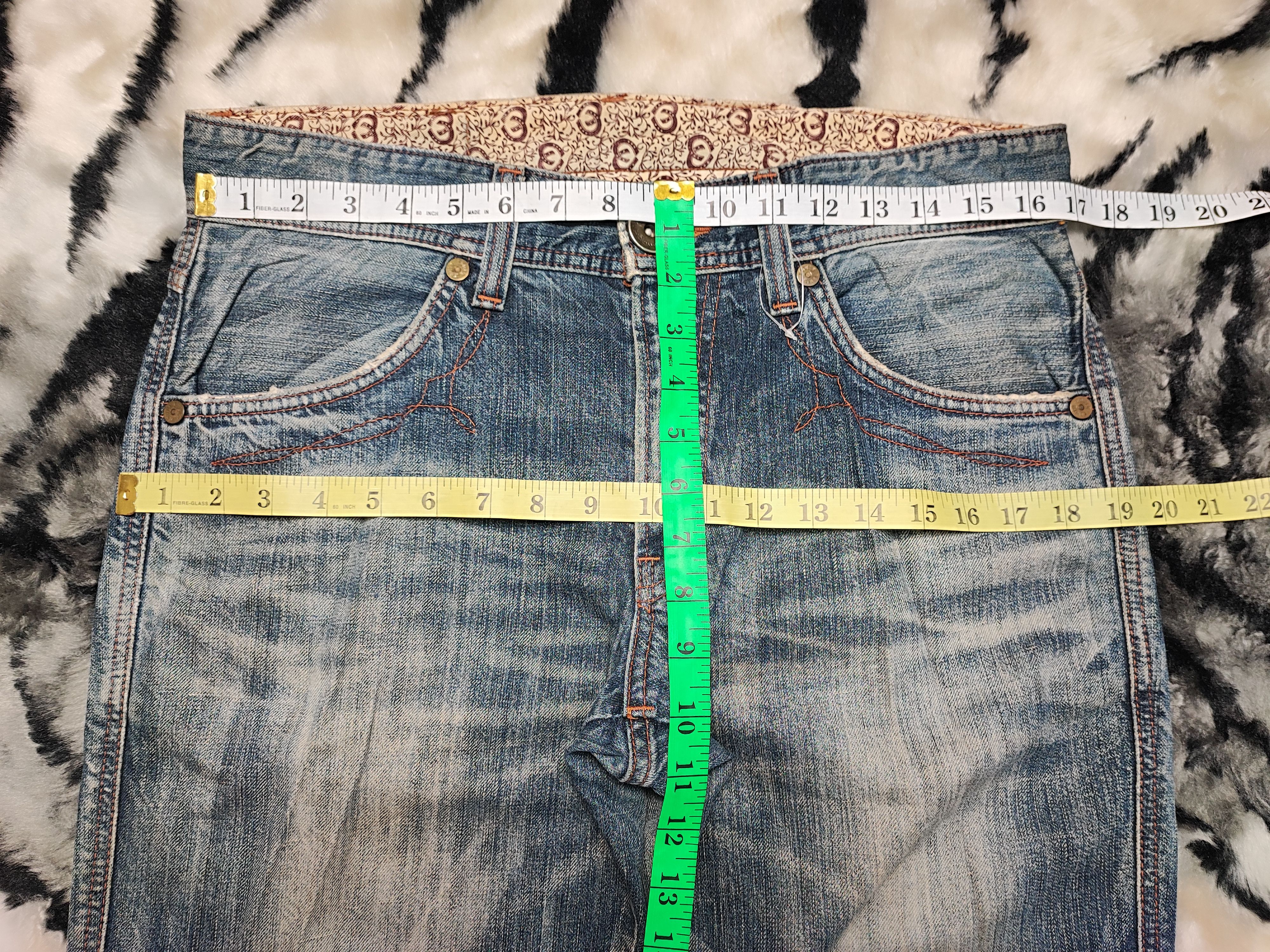 Edwin VINTAGE EDWIN 503 BLUE TRIP DISTRESSED JEANS VERY RARE Size US 33 - 5 Thumbnail