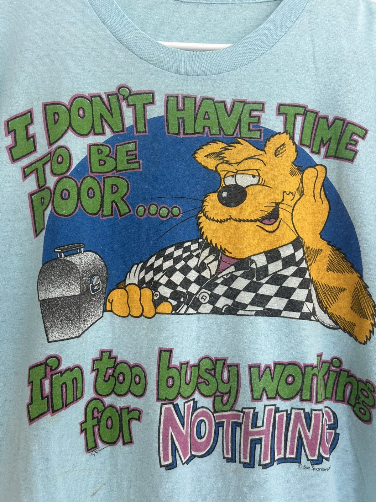 Vintage Vintage ‘Im Too Busy Working For Nothing’ Sun Sportswear Tee Size US L / EU 52-54 / 3 - 2 Thumbnail