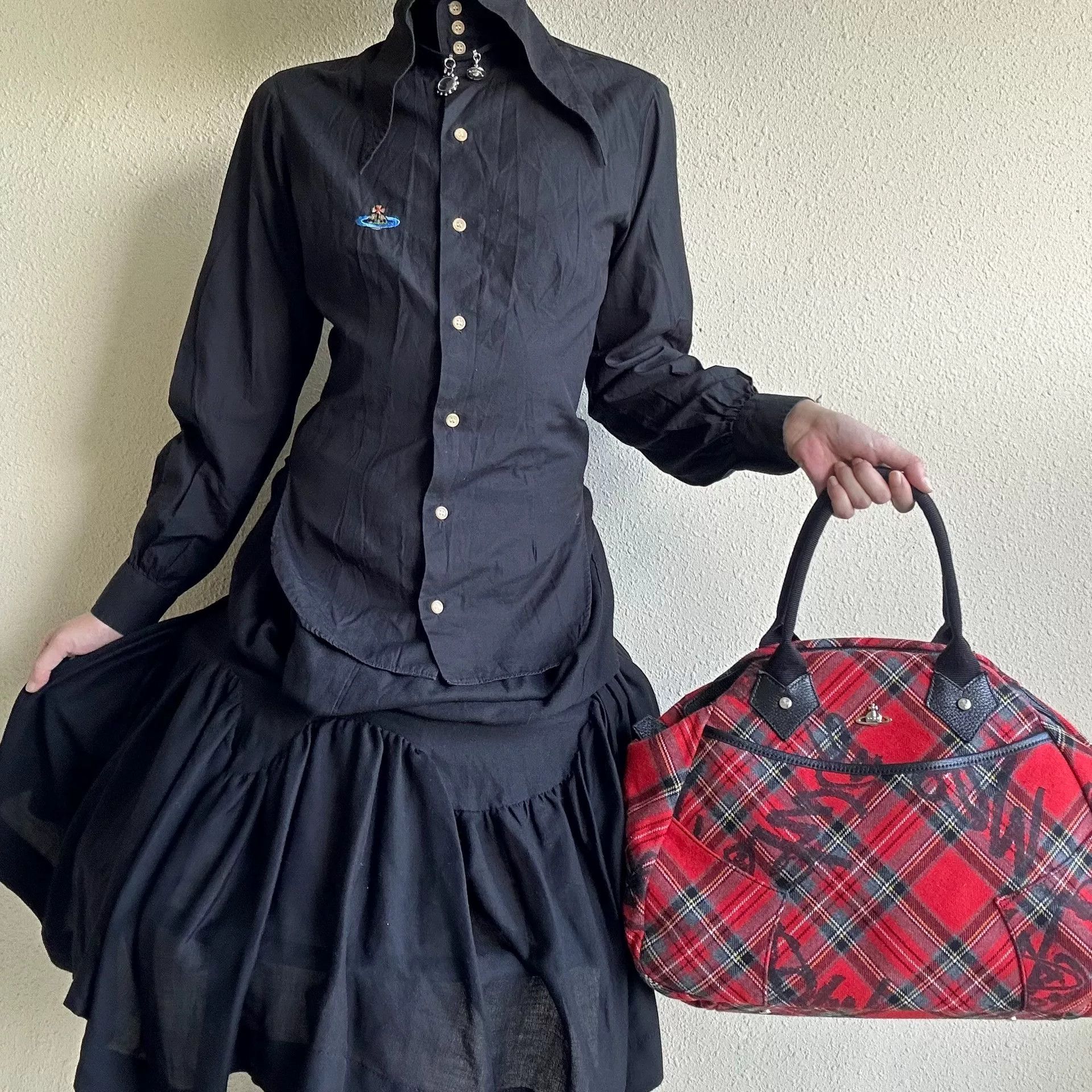 Vivienne Westwood Vivienne Westwood Red Plaid Bowling Bag Size ONE SIZE - 1 Thumbnail