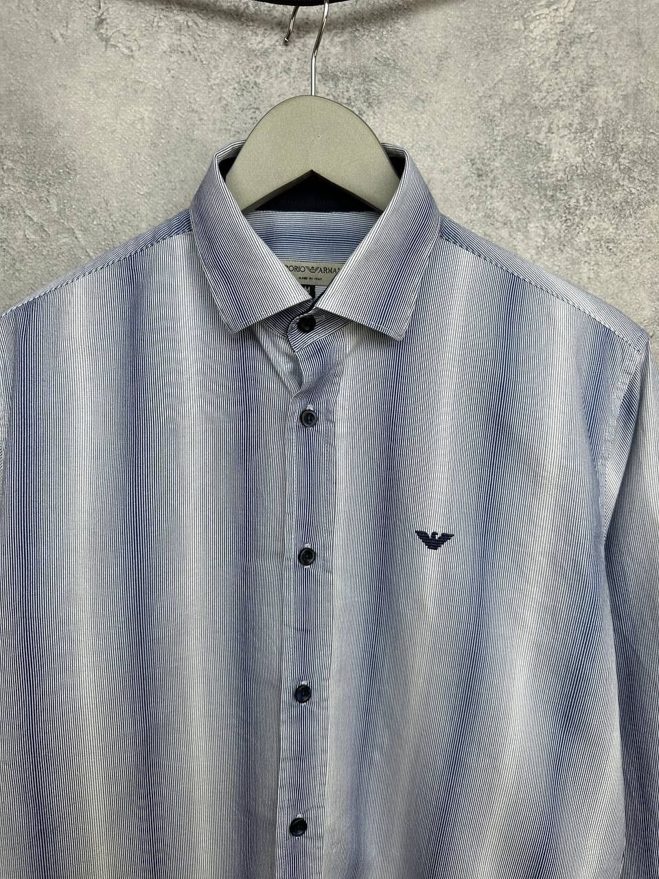 Emporio Armani Emporio Armani Vintage Striped Button Up Shirt Made Italy LS Size US M / EU 48-50 / 2 - 4 Thumbnail
