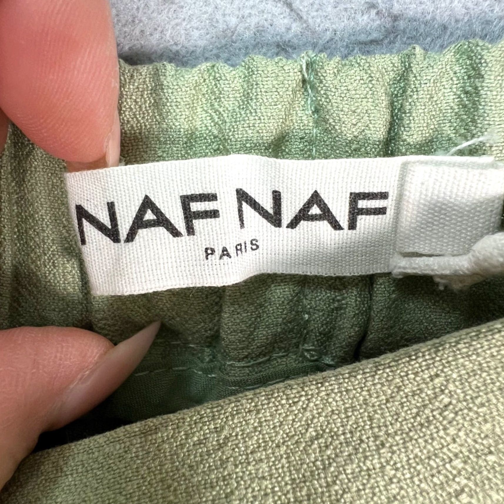 Vintage VINTAGE Naf Naf Paris Womens High-Waisted Pants 34 Green Viscose Blend Pleated 30in Ankle Womens Size 24" / US 00 / IT 34 - 3 Thumbnail