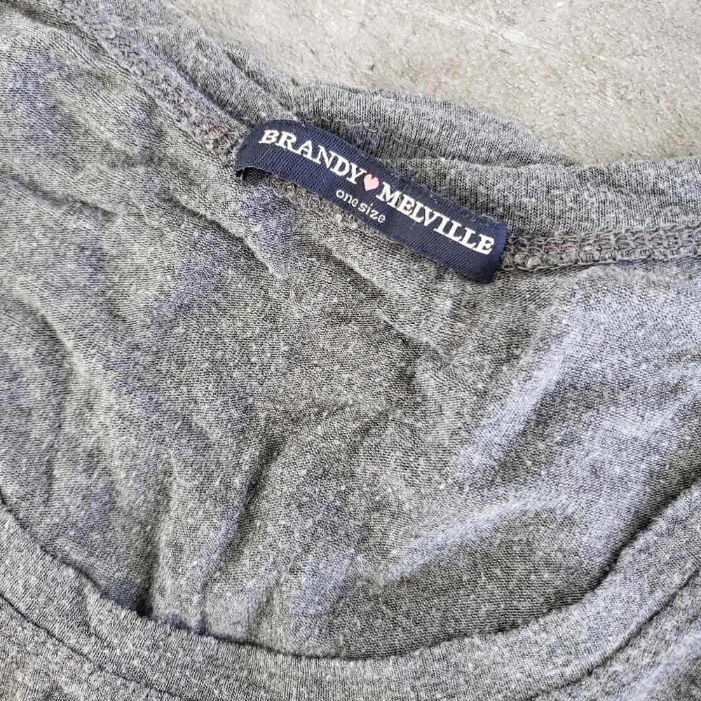 Designer Grey Classic Cropped BM Long Sleeve Size ONE SIZE - 4 Thumbnail