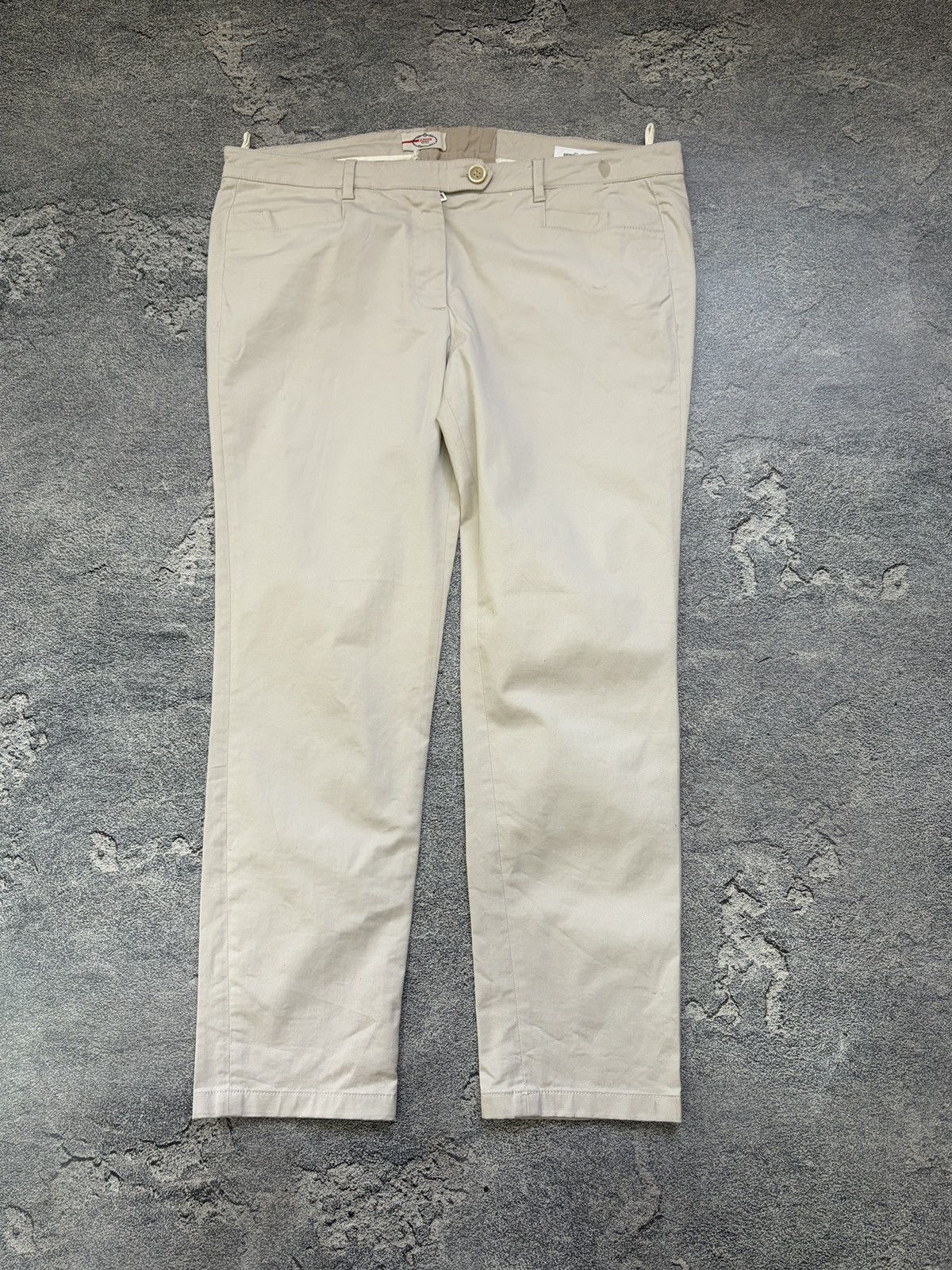Prada PRADA Milano Beige Cotton Chino Designer Trousers IT 46 Size 32" / US 10 / IT 46 - 1 Thumbnail