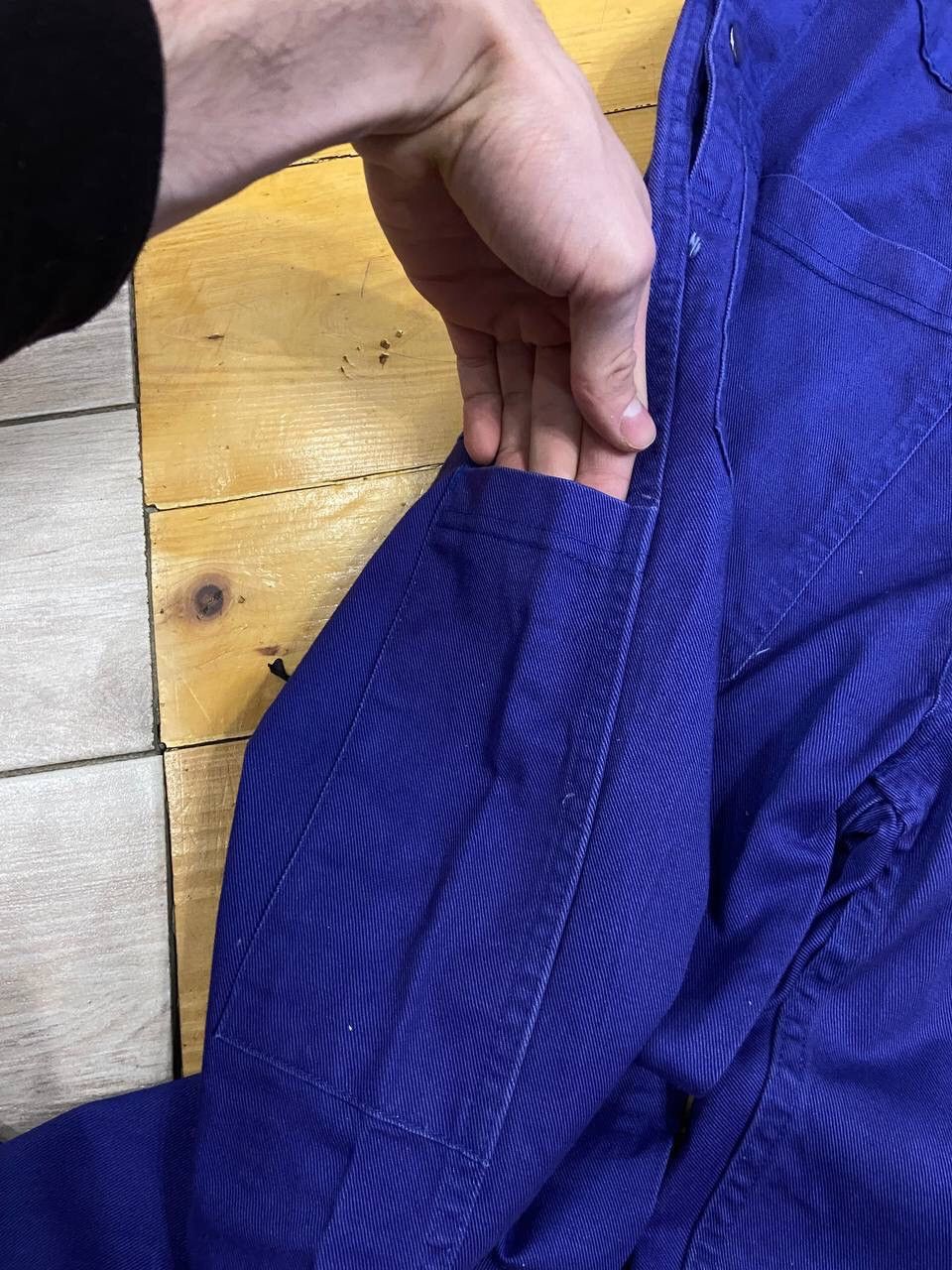 Le Laboureur Vintage French Workwear Washed Blue Front Pochets Pants Size US 33 - 14 Thumbnail