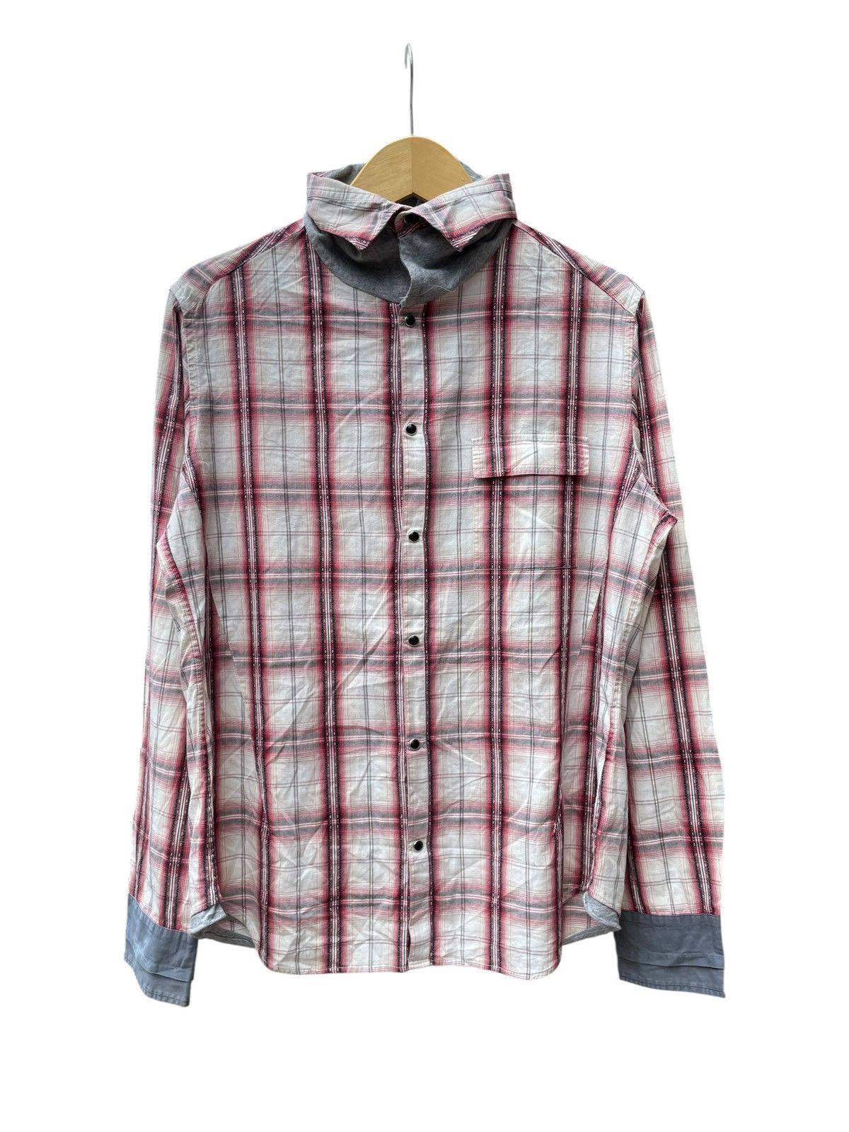 PPFM Hybrid Hood PPFM Long Sleeve Shadow Plaid Shirt Size US L / EU 52-54 / 3 - 6 Thumbnail