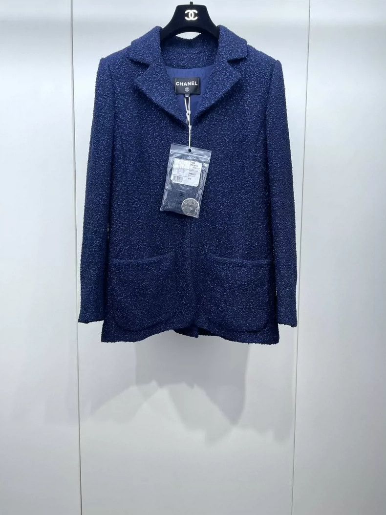 Chanel Chanel 16S blue tweed jacket Size M / US 6-8 / IT 42-44 - 1 Thumbnail