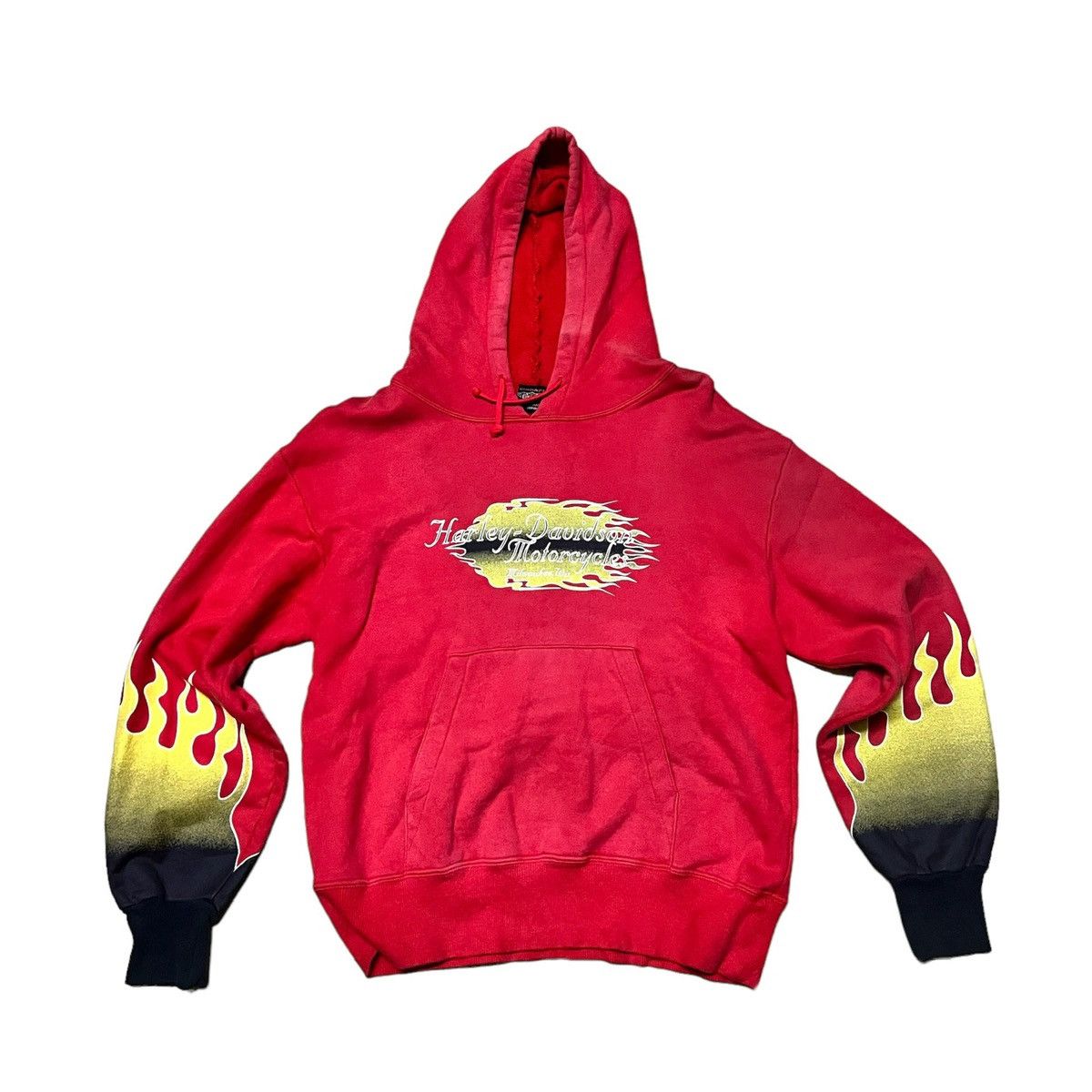 Harley Davidson Vintage Flame Harley Davidson Big Logo Hoodie Size US S / EU 44-46 / 1 - 1 Thumbnail