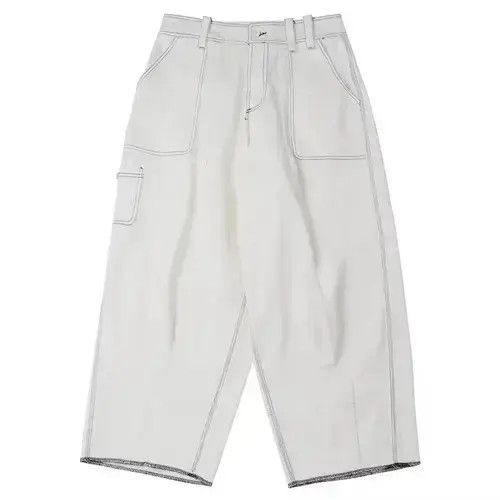 Japanese Brand 21SS Indigo Union Japan White Denim Minimalist Pants Size US 32 / EU 48 - 1 Thumbnail