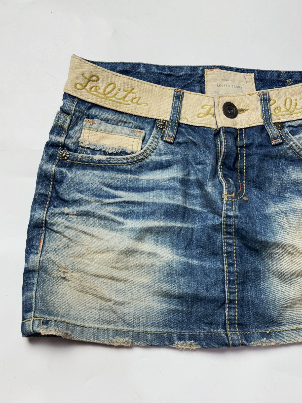 Hysteric Glamour Lolita Jeans Yoshitomo Nara Skulls Mini Skirts Size 31" - 6 Thumbnail