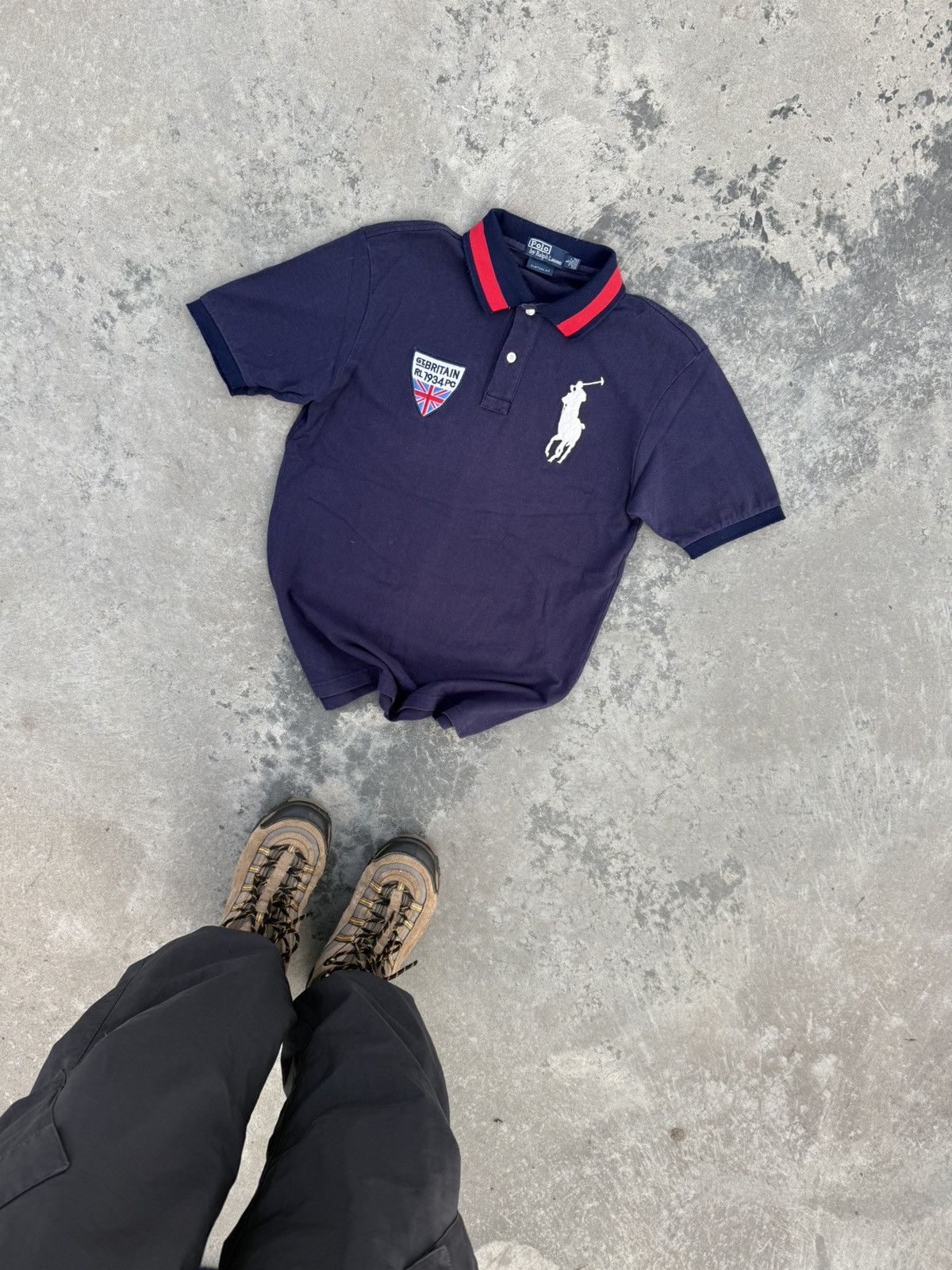 Polo Ralph Lauren Vintage Polo Ralph Lauren Y2K Great Britain Big Pony T-shirt Size US L / EU 52-54 / 3 - 8 Thumbnail
