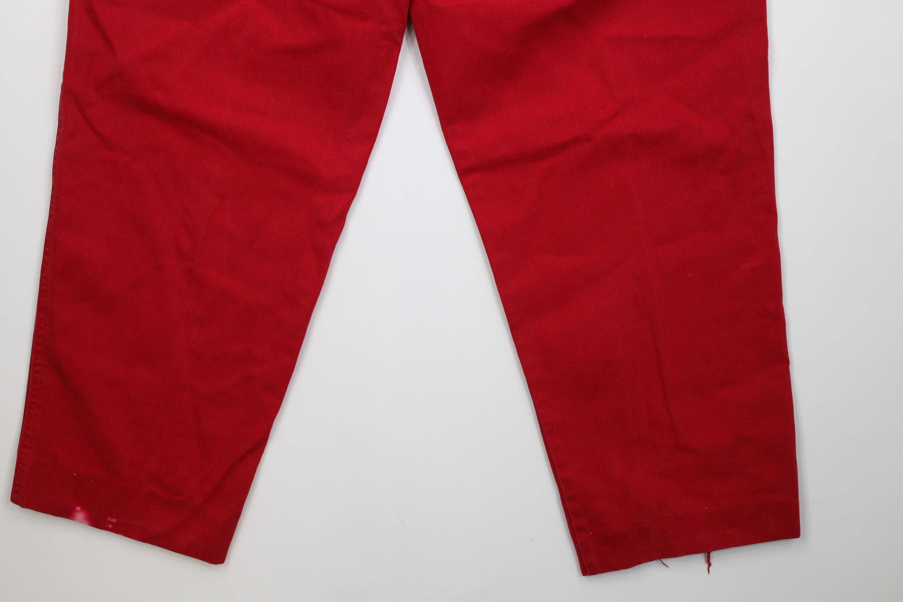 Vintage Vintage 90s Streetwear Baggy Wide Leg Skateboard Jeans Red Size US 36 / EU 52 - 15 Thumbnail