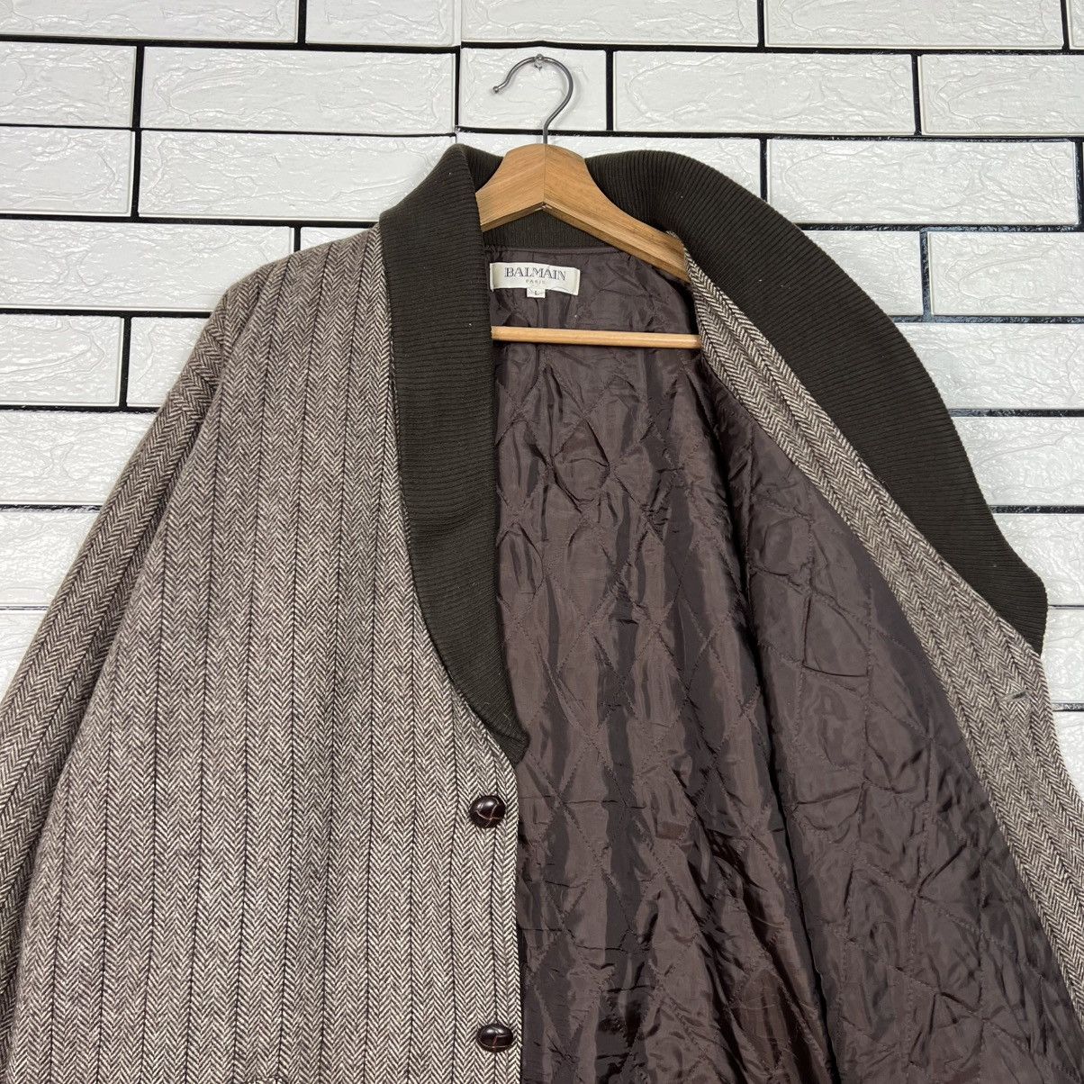 Balmain Vintage BALMAIN Herringbone Pattern Casual Jacket #4057-C184 Size US L / EU 52-54 / 3 - 10 Thumbnail