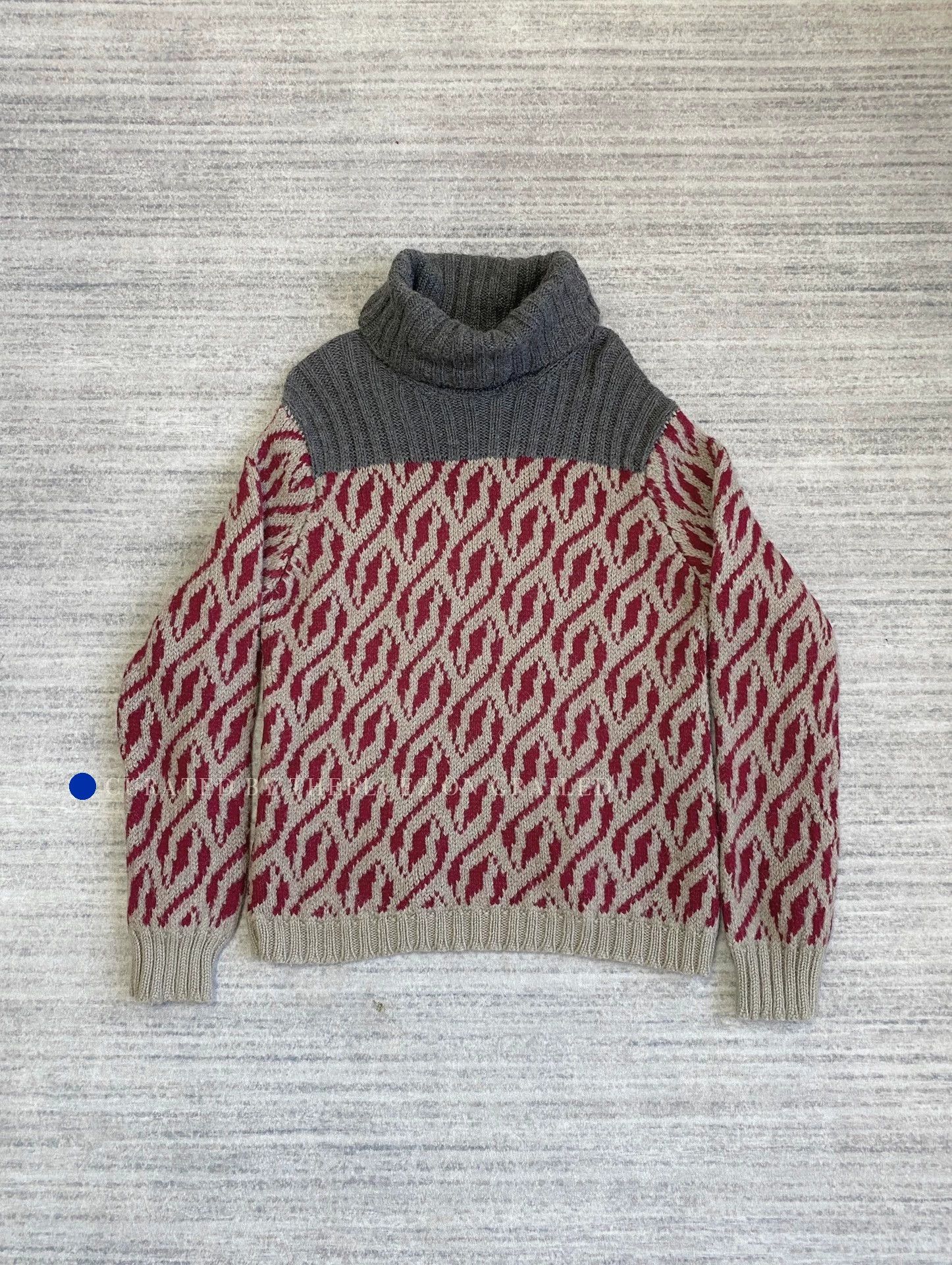 Dries Van Noten Floral Rose Turtleneck Sweater Size US M / EU 48-50 / 2 - 1 Thumbnail