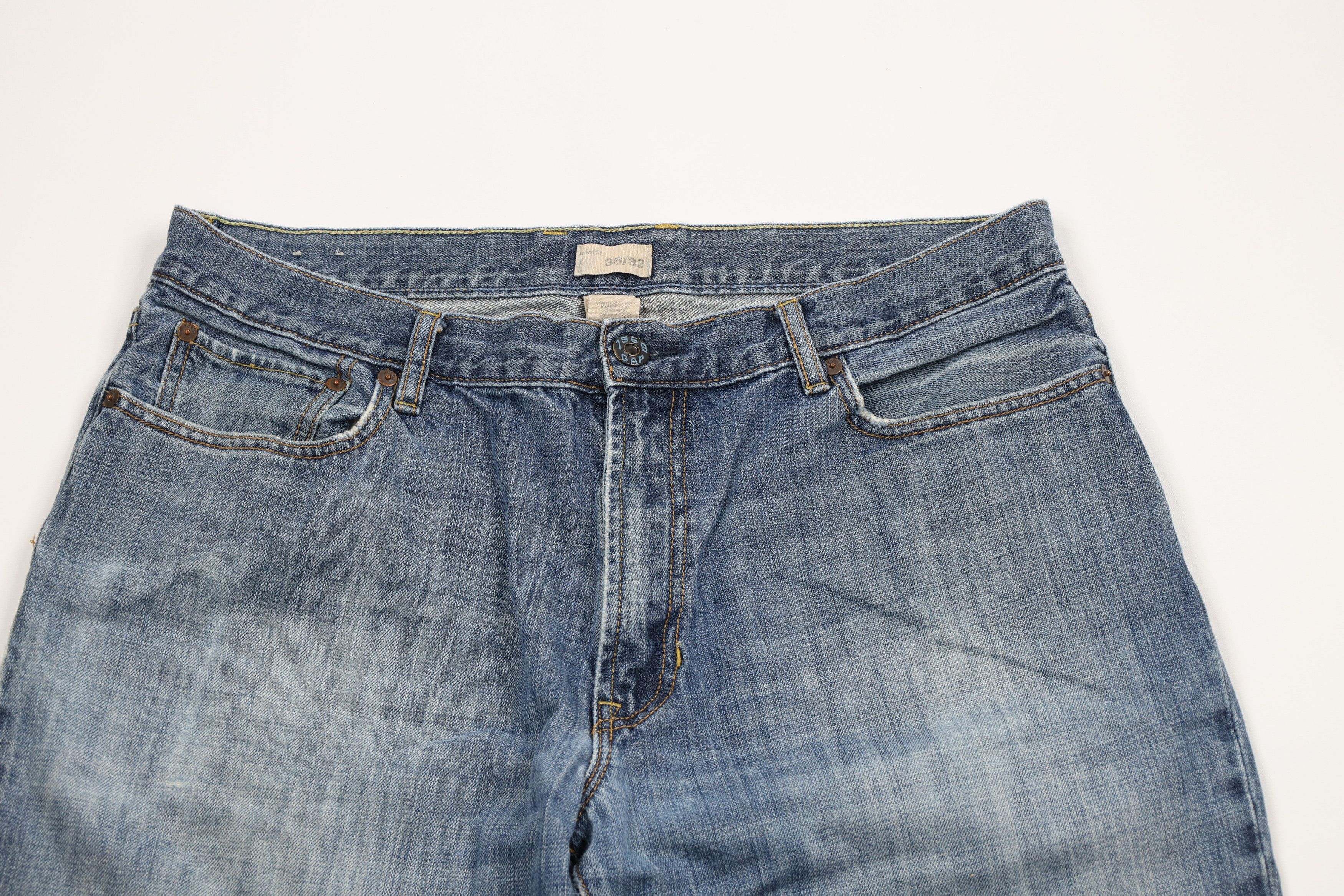 Gap × Vintage Vintage Y2K Gap Wide Leg Boot Fit Denim Jeans Blue Cotton Size US 36 / EU 52 - 2 Thumbnail