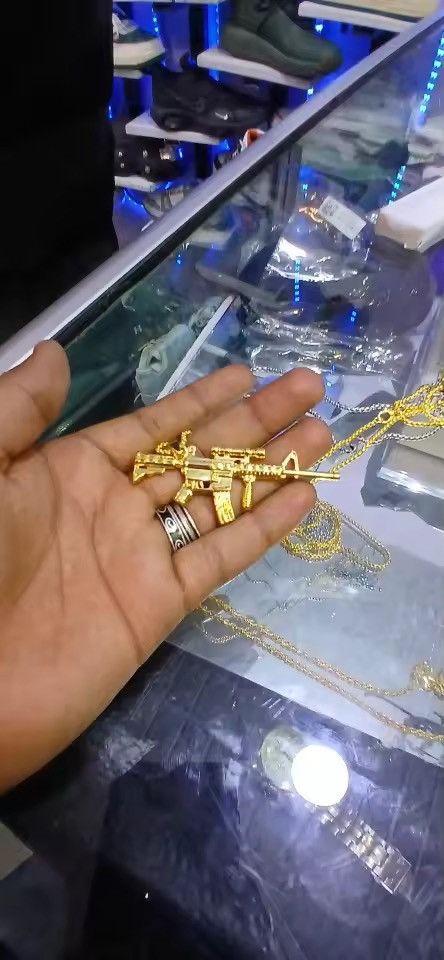 Jewelry Machine Gun Pendant Necklace Size ONE SIZE - 9 Thumbnail