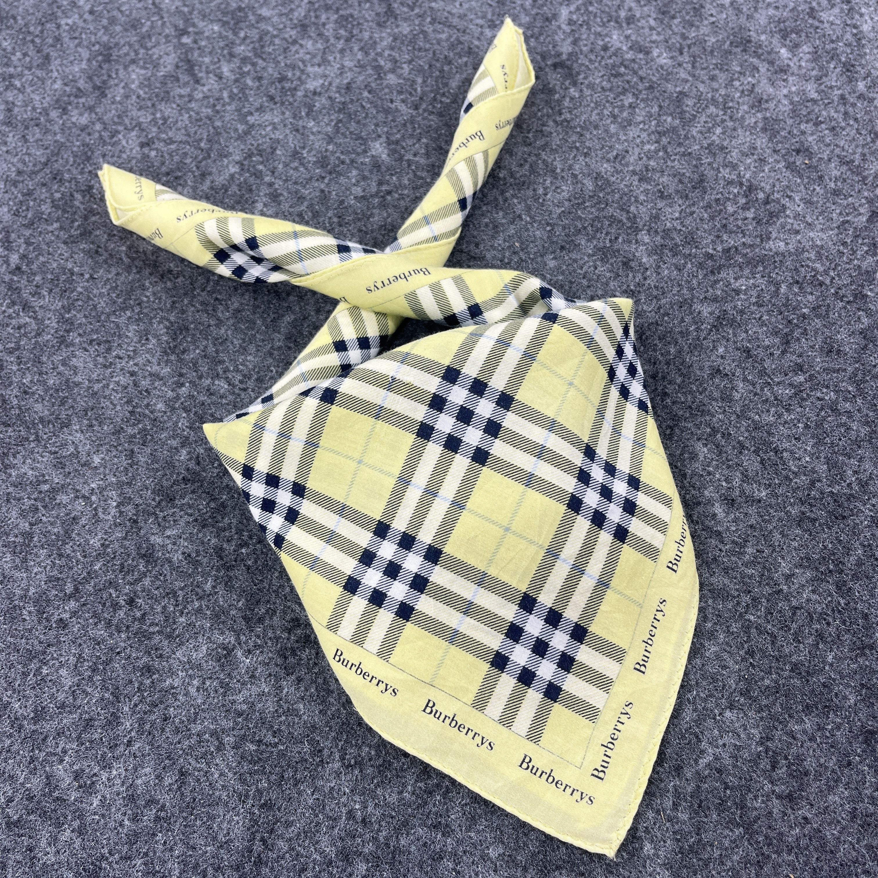 Burberry × Vintage Burberry Handkerchief / Bandana / Neckerchief B461 Size ONE SIZE - 12 Thumbnail